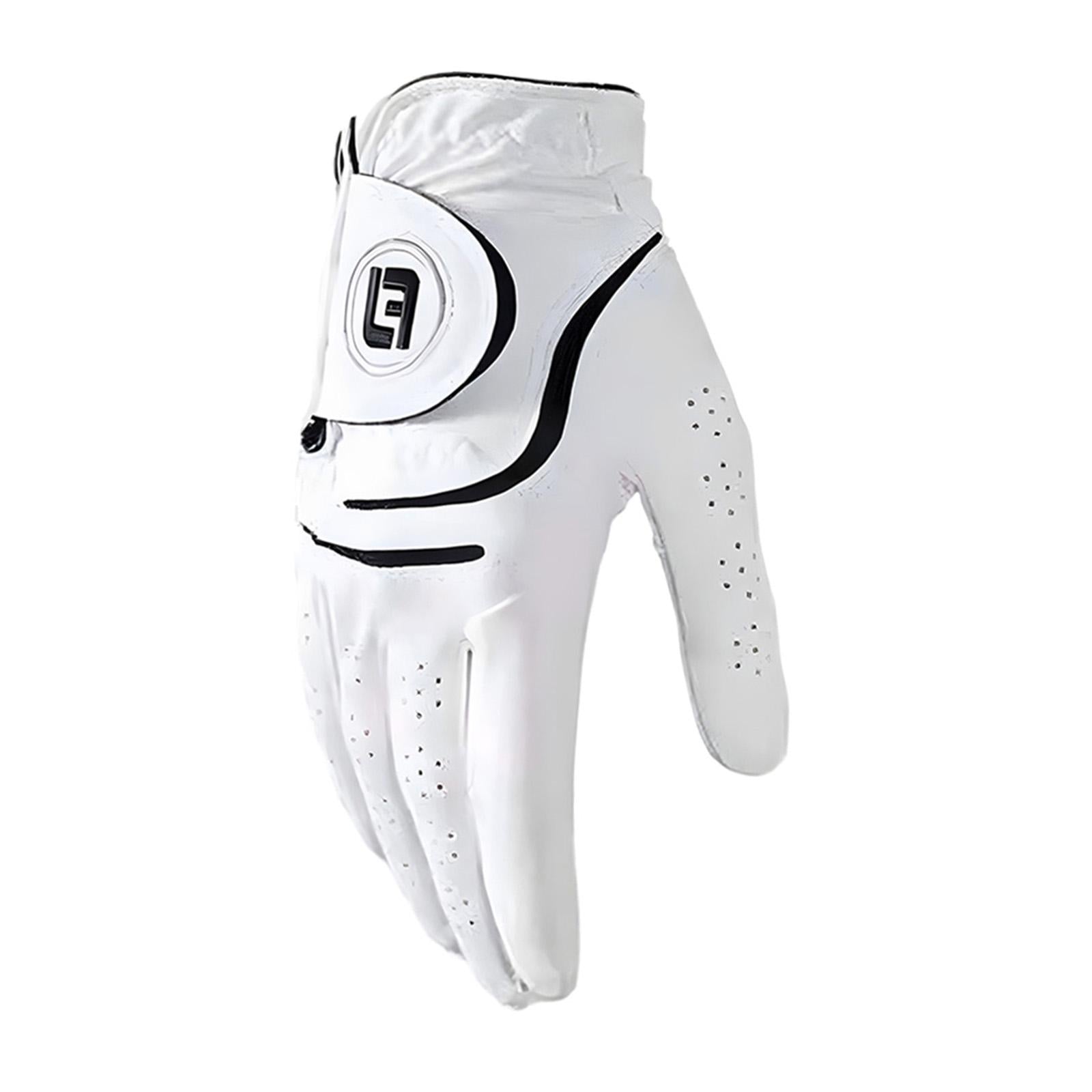 Golf Glove for Men Women Soft Comfortable Golf Training Glove for Golf Swing Right 24 White