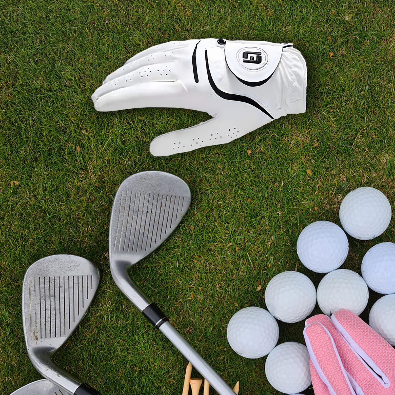 Golf Glove for Men Women Soft Comfortable Golf Training Glove for Golf Swing Right 24 White