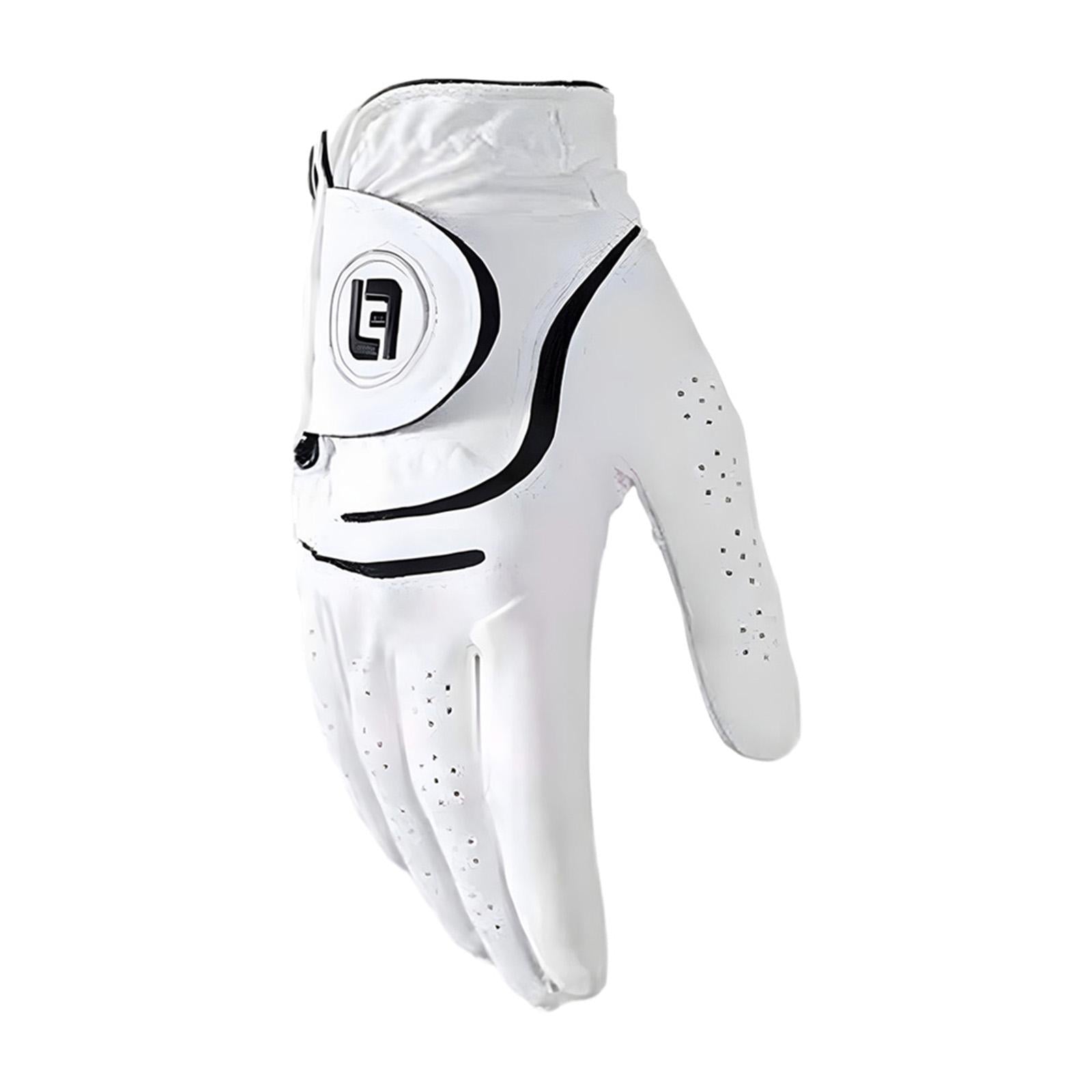 Golf Glove for Men Women Soft Comfortable Golf Training Glove for Golf Swing Right 26 White