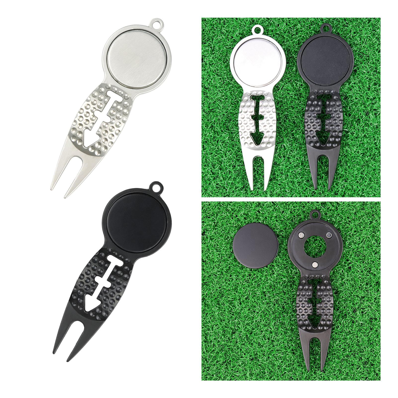 Golf Divot Repair Tool Lightweight Durable Green Tool Lawn Repair Prong ergent
