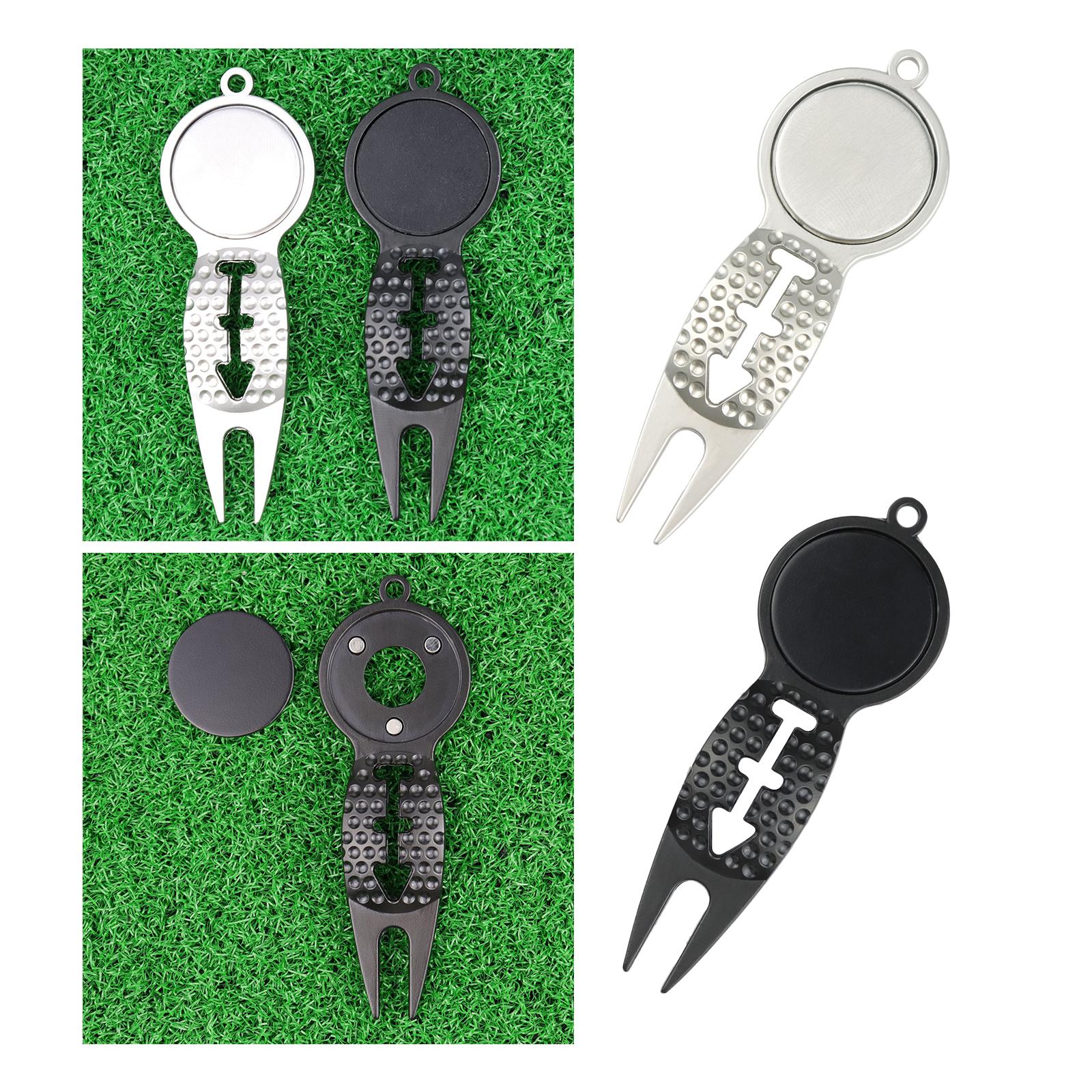 Golf Divot Repair Tool Lightweight Durable Green Tool Lawn Repair Prong ergent