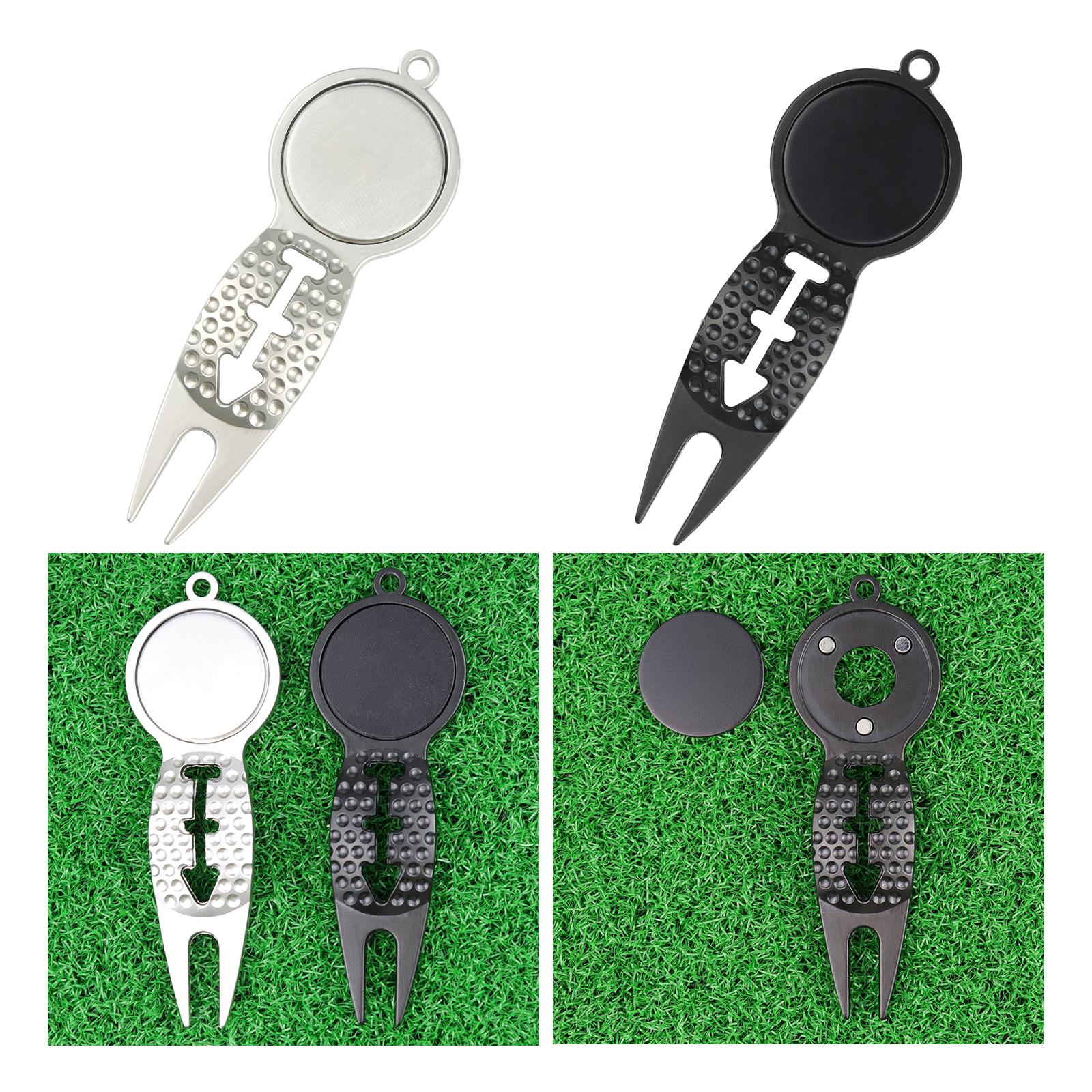 Golf Divot Repair Tool Lightweight Durable Green Tool Lawn Repair Prong ergent