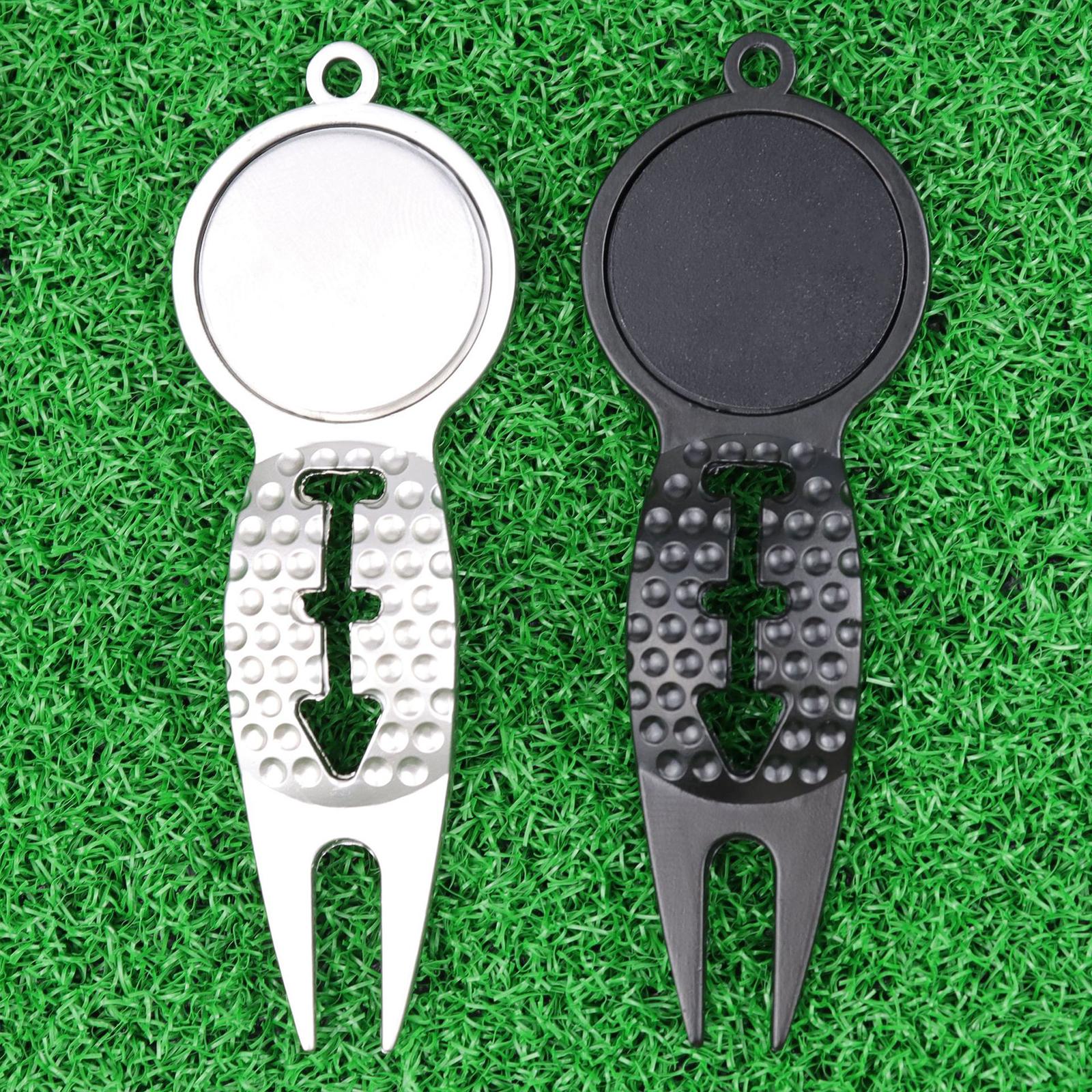 Golf Divot Repair Tool Lightweight Durable Green Tool Lawn Repair Prong ergent