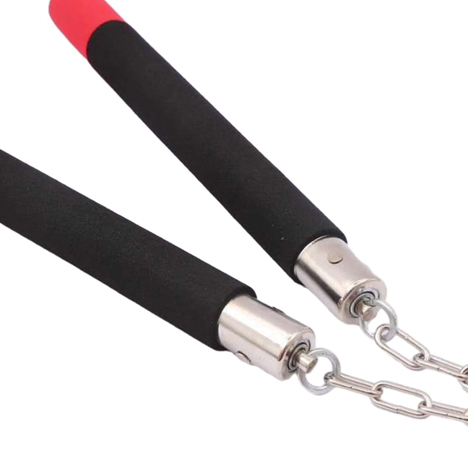 Foam Nunchucks Iron Chain Training Nunchucks for Children Kung Fu Practicing Rotating Shaft Red