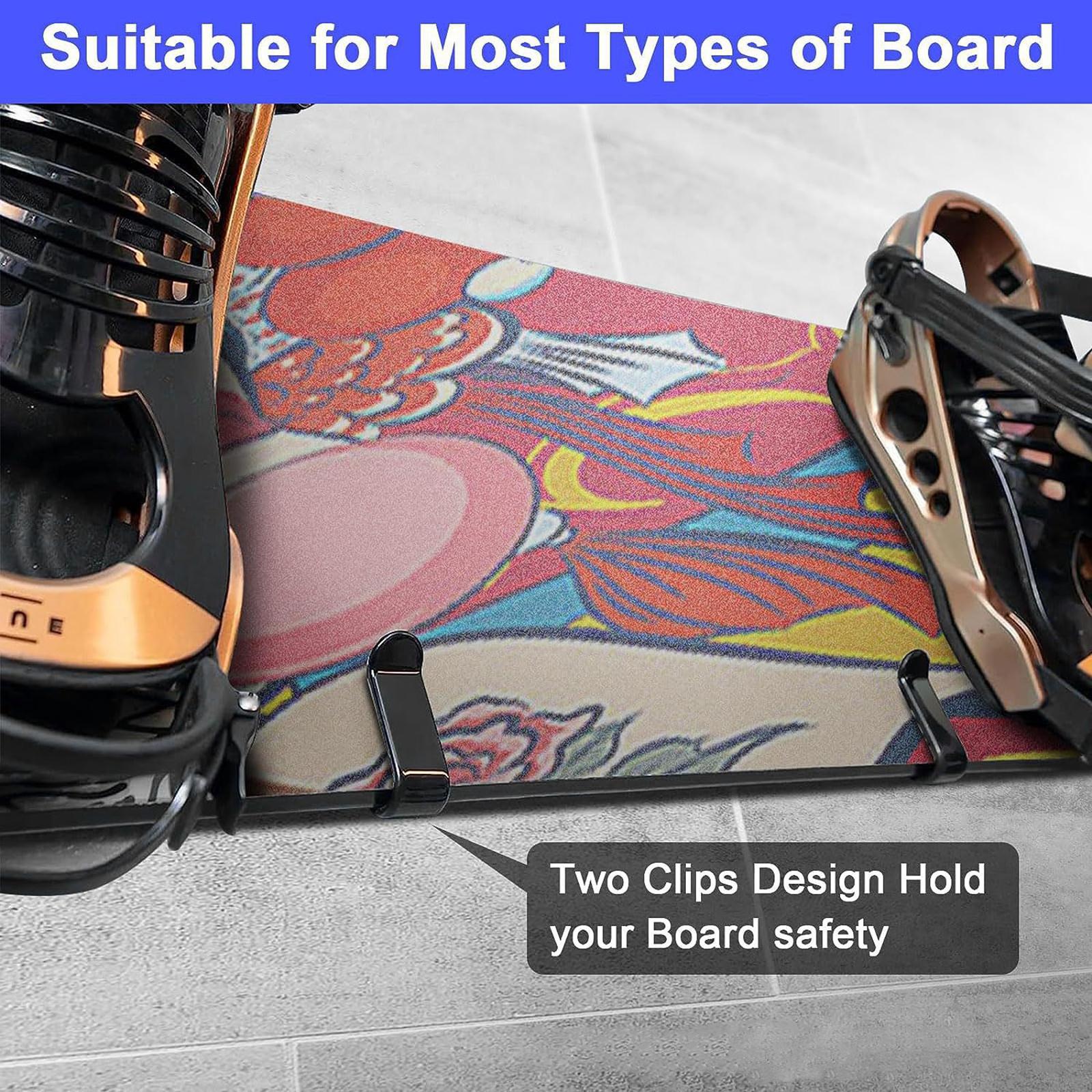 4xSkateboard Wall Rack Skateboard Storage Hook for Skate Board Long Board Home