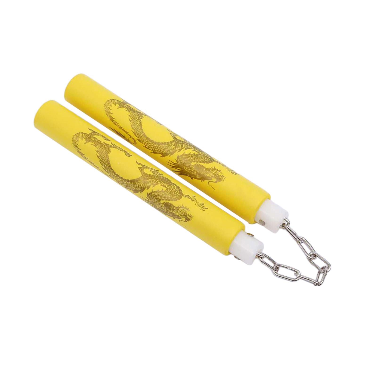 Foam Training Nunchucks Toys Chinese Nunchucks for Sports Karate Working Out Yellow
