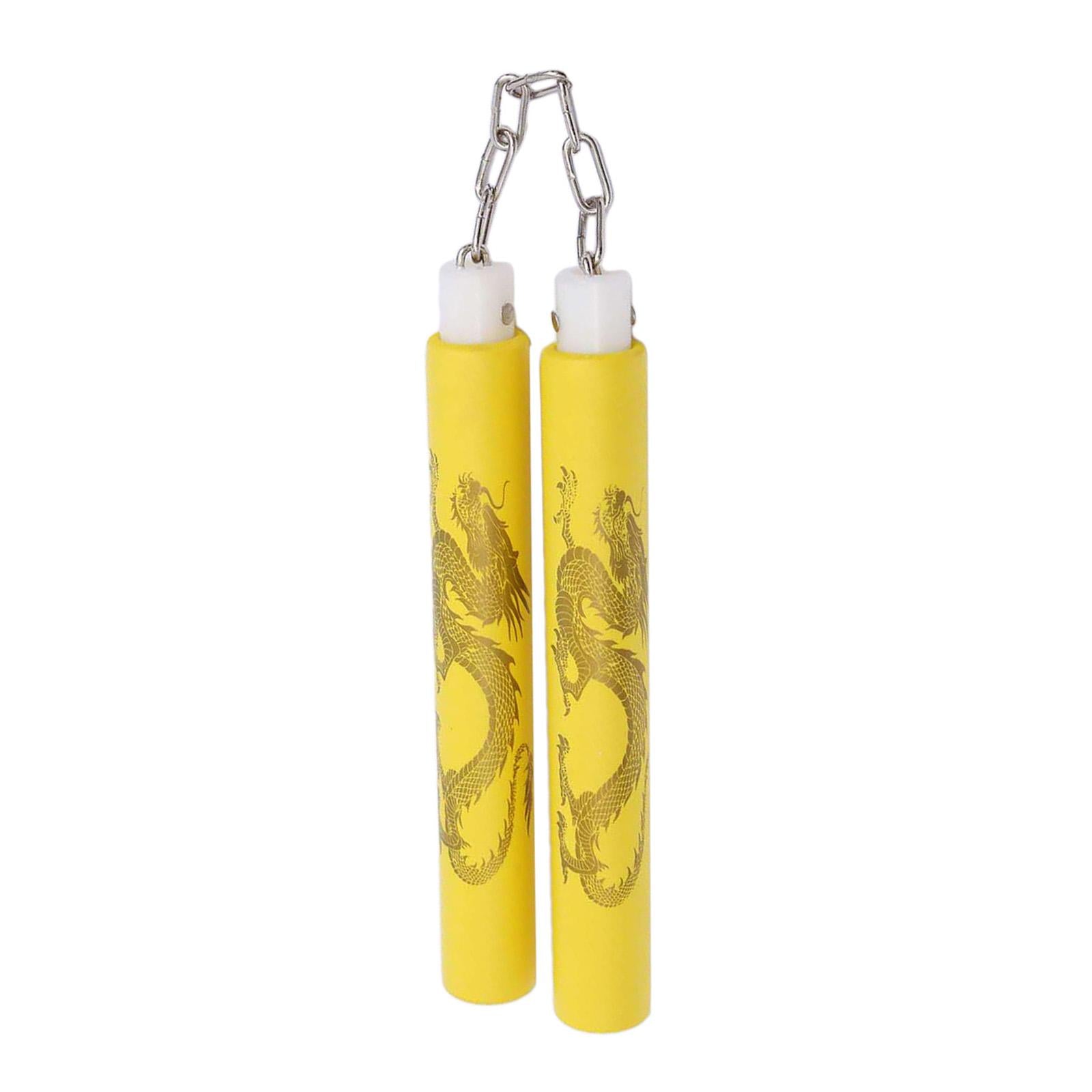 Foam Training Nunchucks Toys Chinese Nunchucks for Sports Karate Working Out Yellow