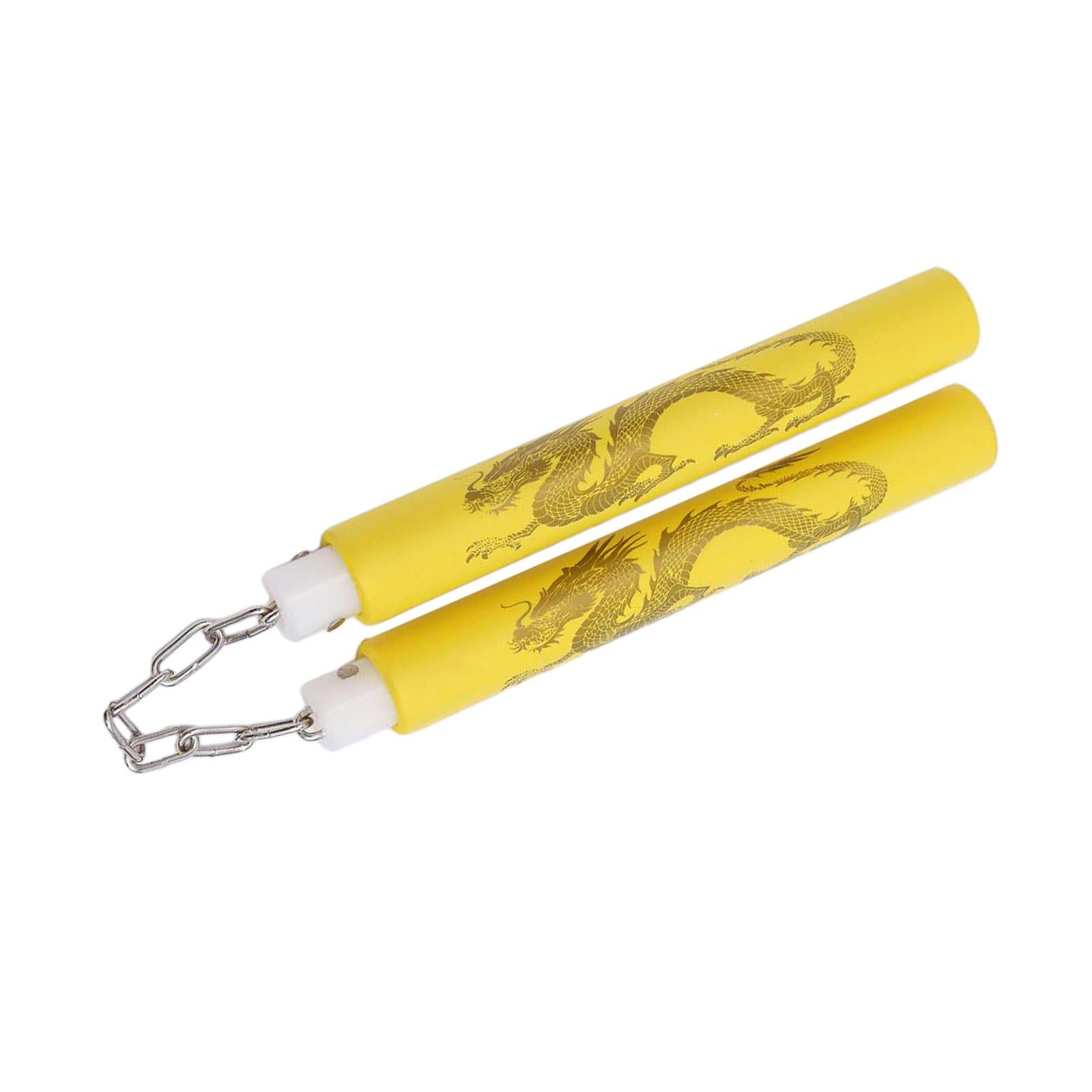 Foam Training Nunchucks Toys Chinese Nunchucks for Sports Karate Working Out Yellow
