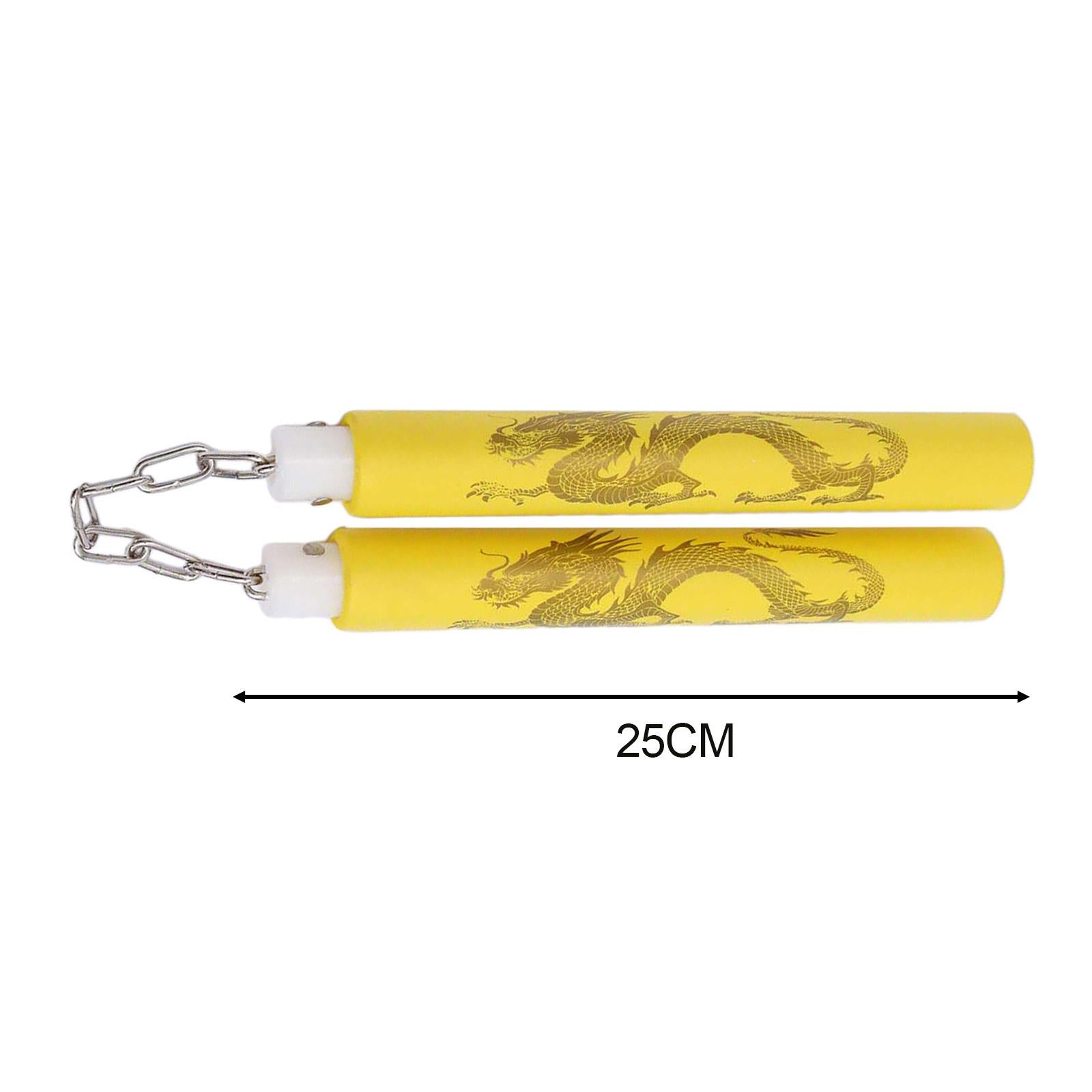 Foam Training Nunchucks Toys Chinese Nunchucks for Sports Karate Working Out Yellow