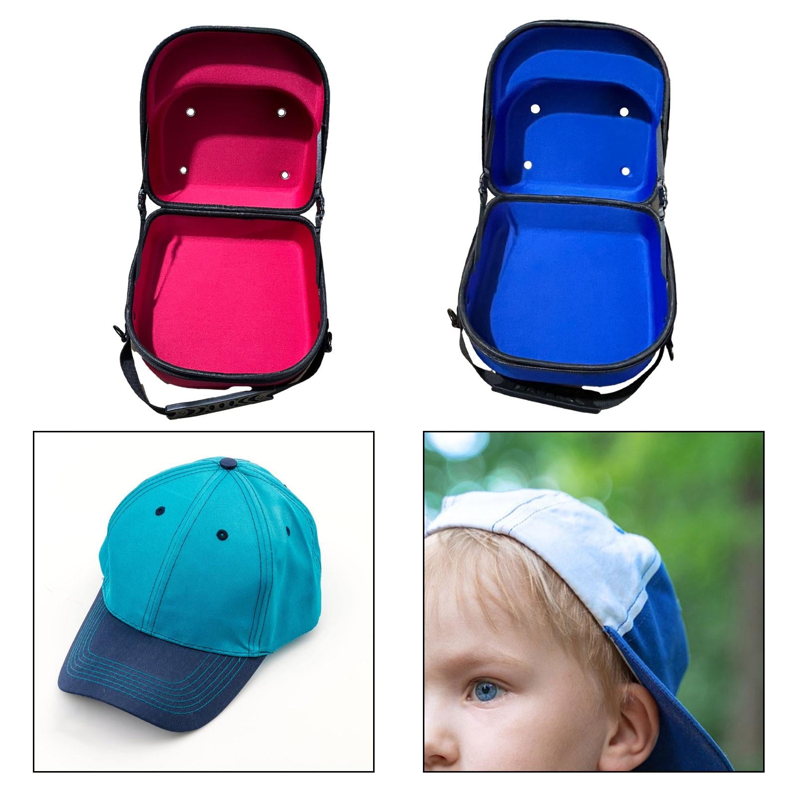 Hat Carrier Travel Case Handbag Portable Carrying Hat Case for Baseball Caps red