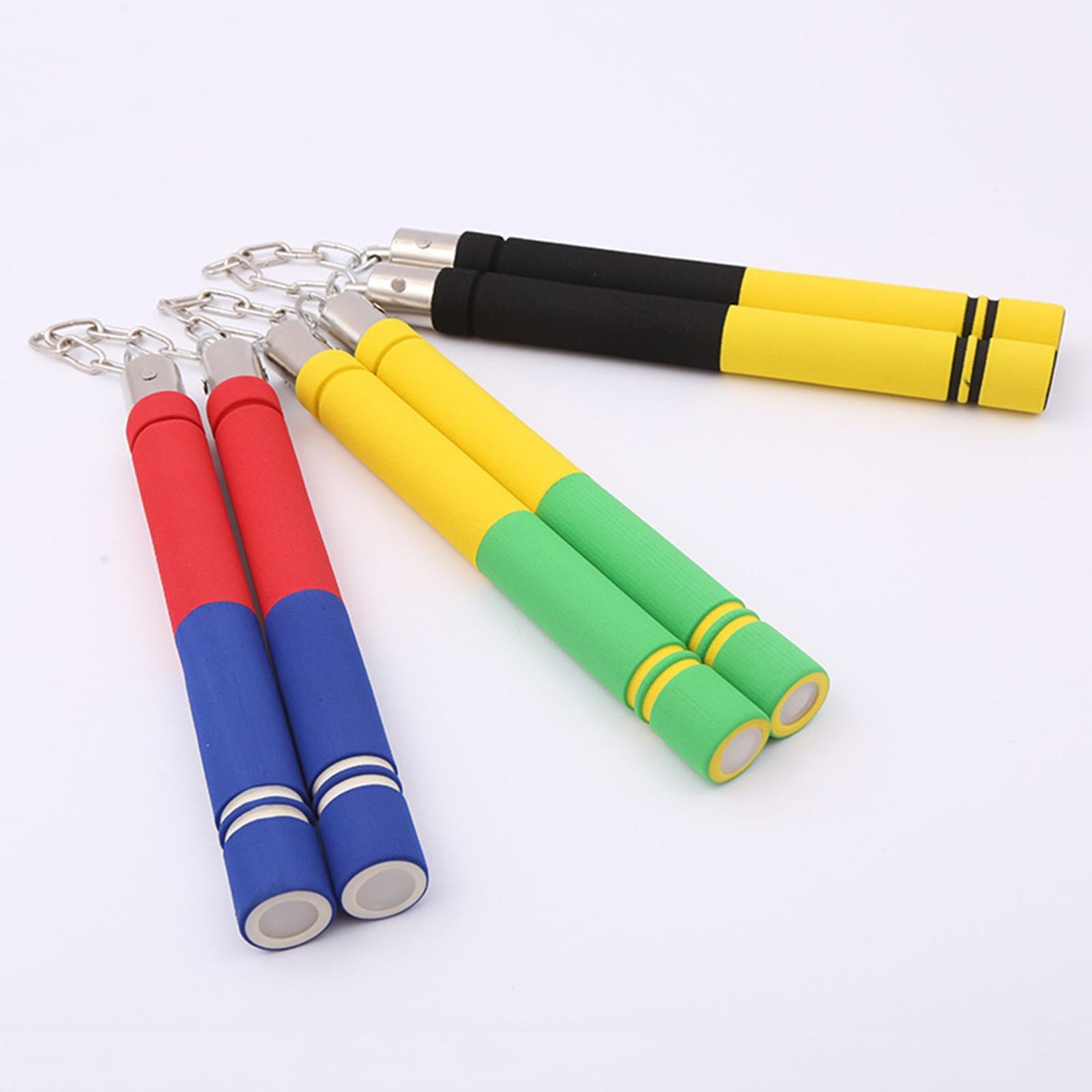 Foam Nunchucks for Kids Adults Toy Nunchakus for Sports Practicing Taekwondo Black Yellow