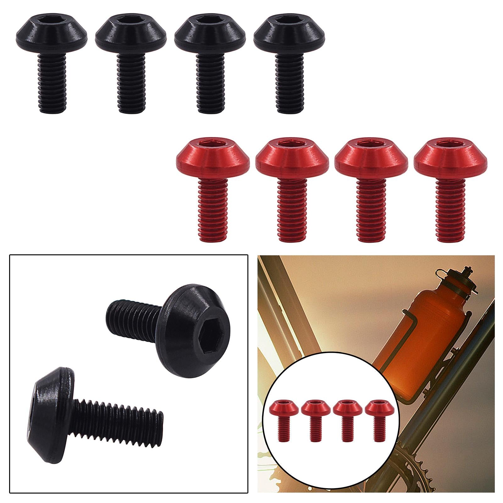3x4Pcs Water Bottle Cages Screw Bolt Cycling Bike Screw Kettle Holder Screw