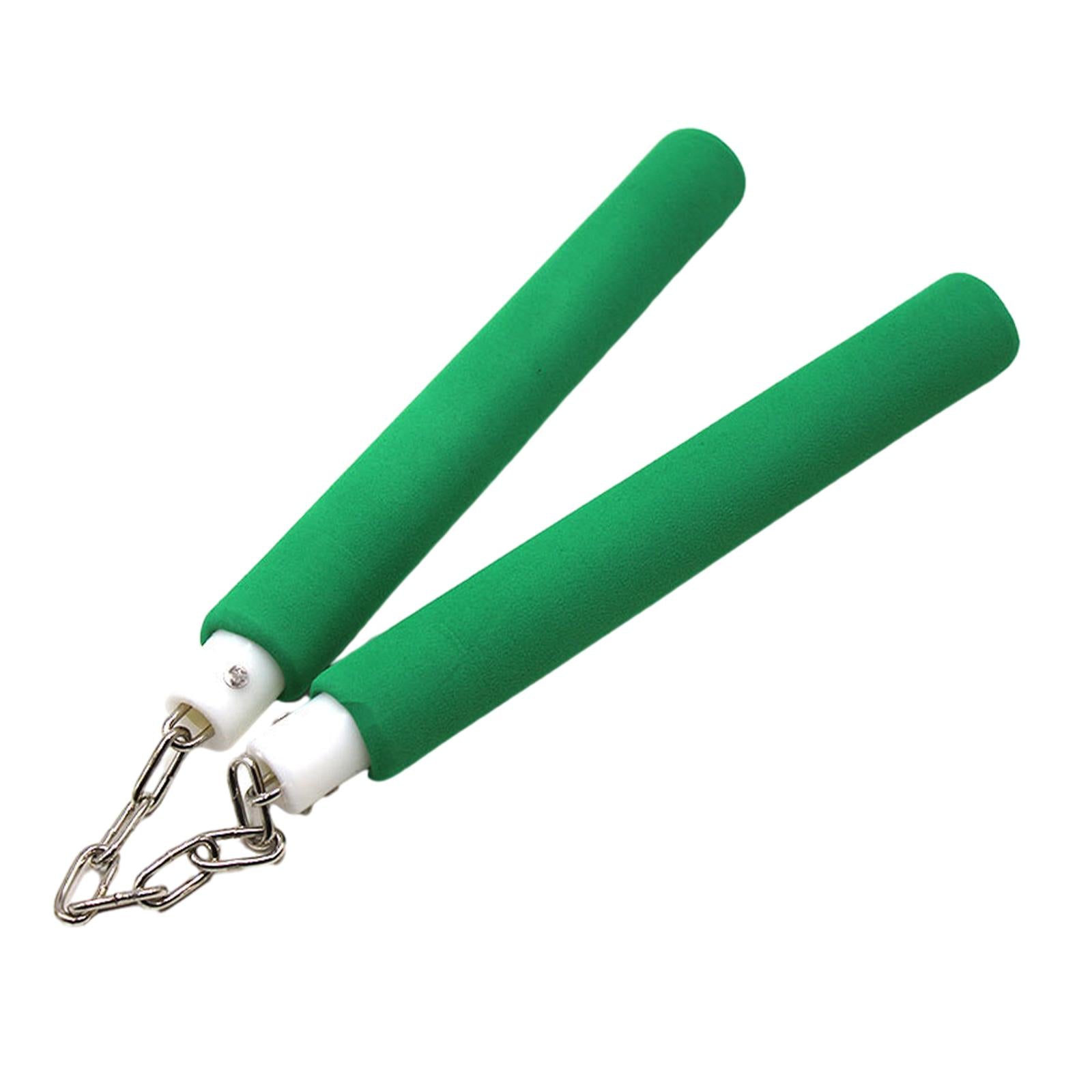 Practice Nunchucks Practice Stick for Martial Arts Professionals Kids Adults Green