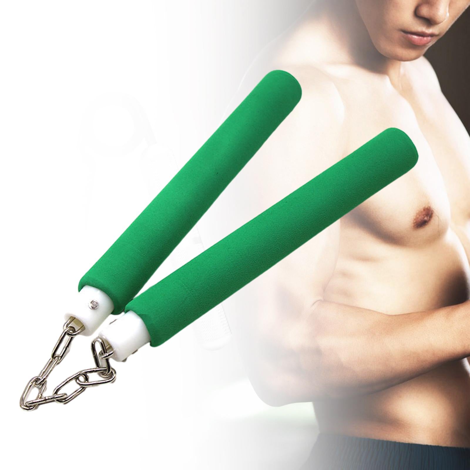 Practice Nunchucks Practice Stick for Martial Arts Professionals Kids Adults Green