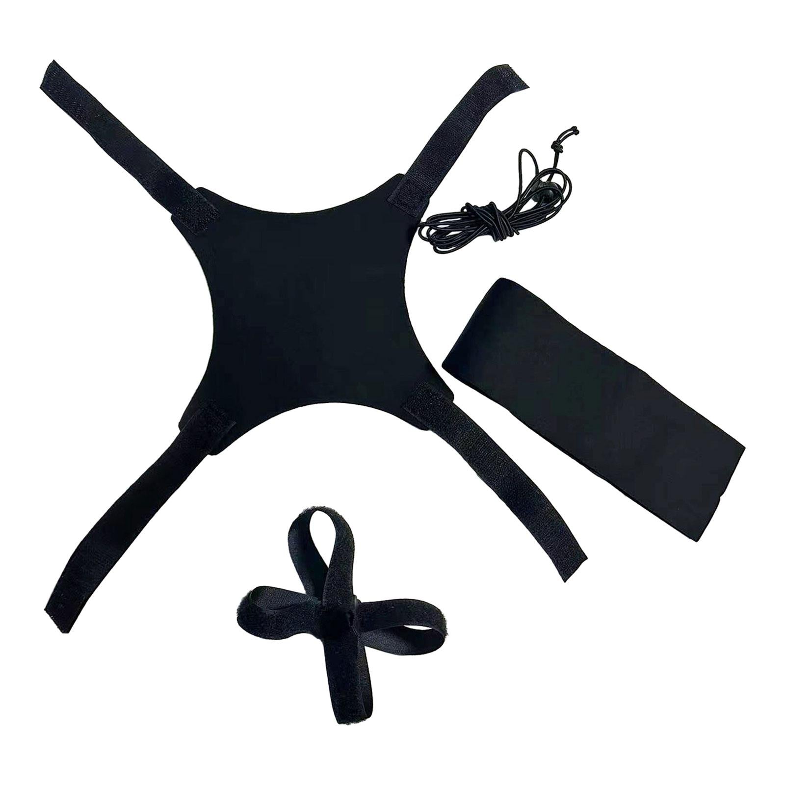 Soccer Trainer Control Skills Solo Practice for Football Skills Improvement 4 Straps Black