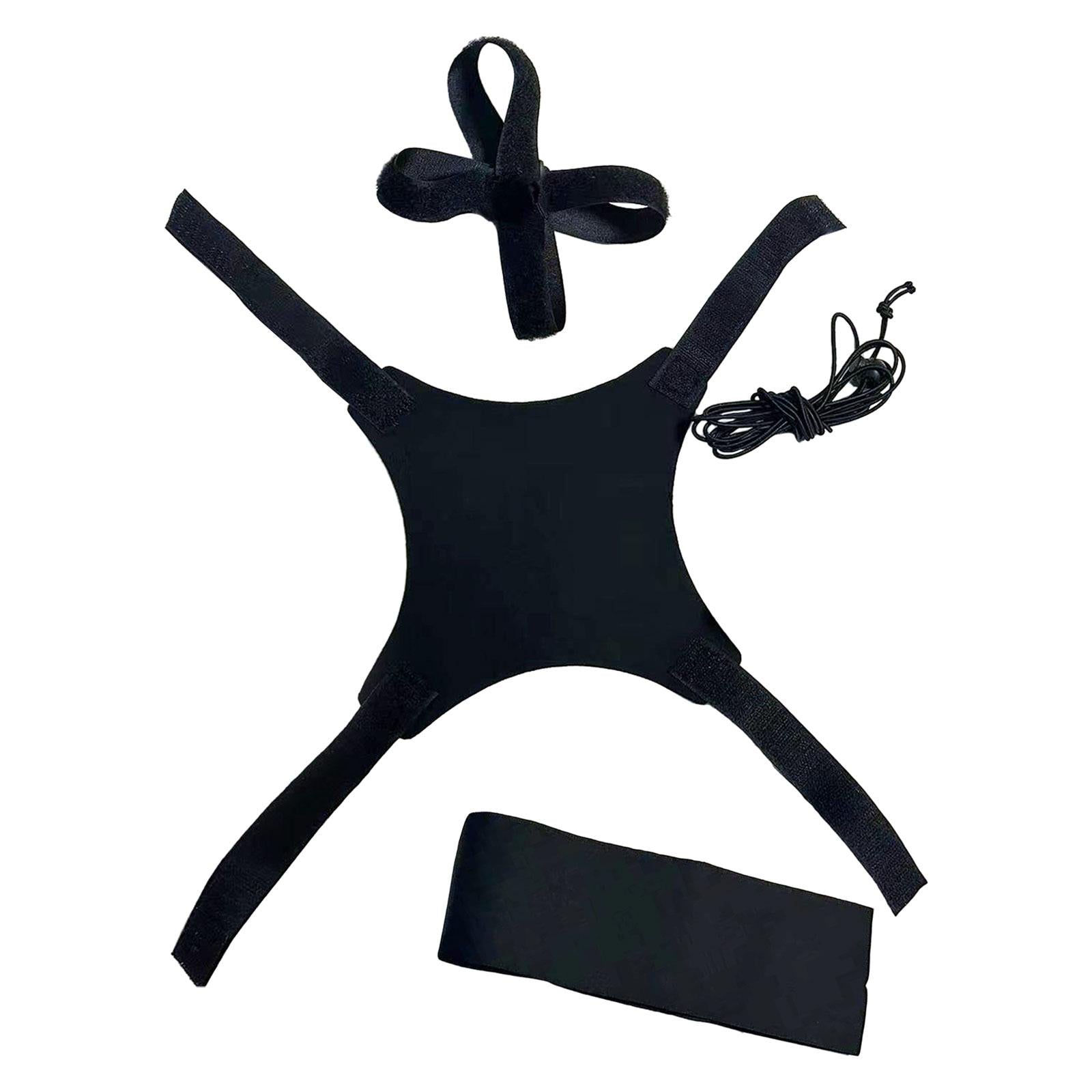 Soccer Trainer Control Skills Solo Practice for Football Skills Improvement 4 Straps Black