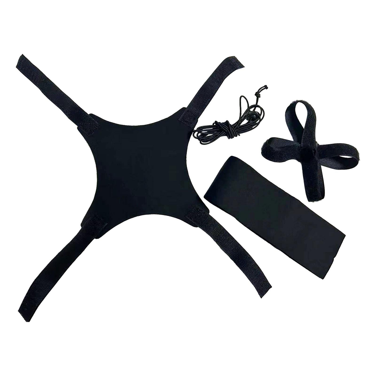 Soccer Trainer Control Skills Solo Practice for Football Skills Improvement 4 Straps Black