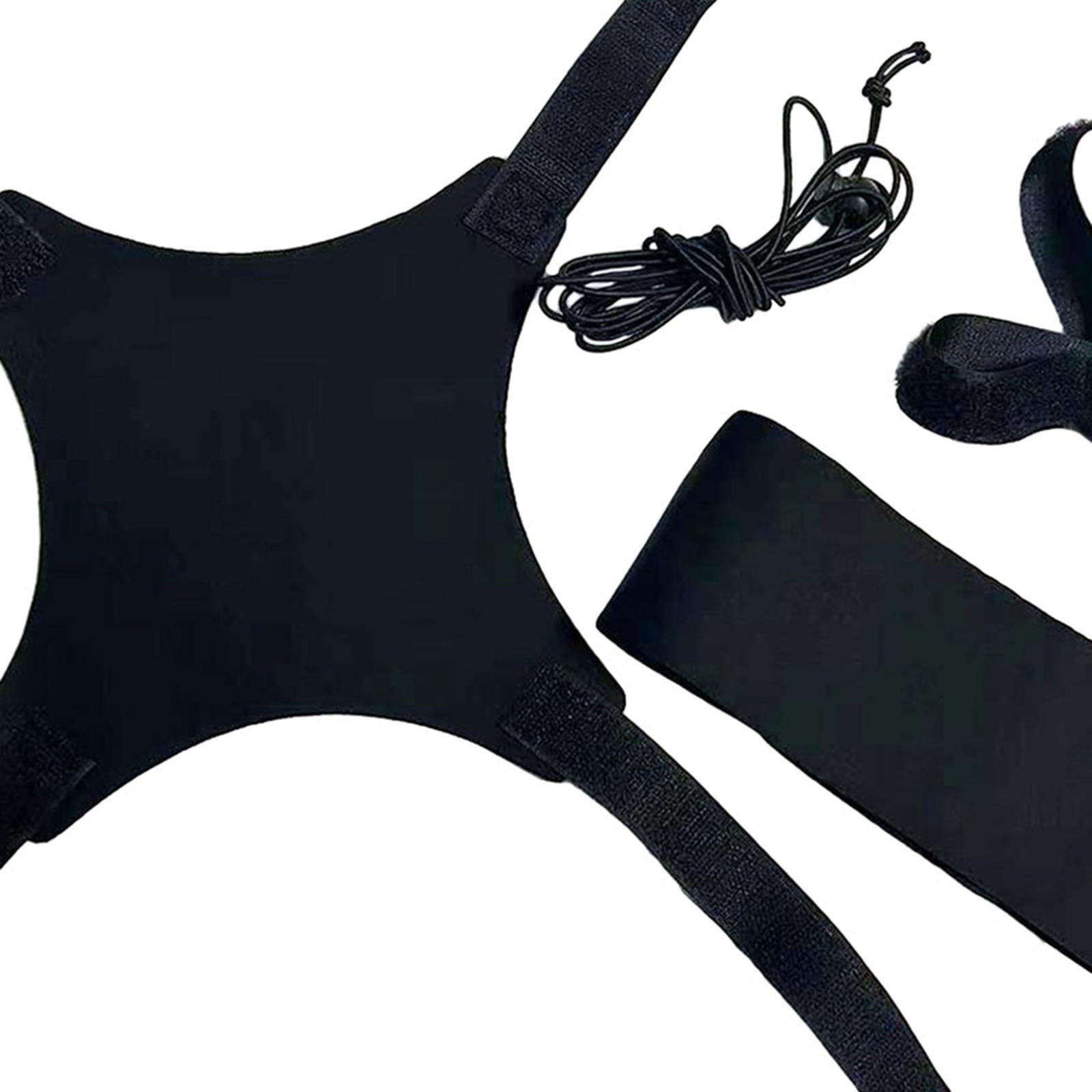 Soccer Trainer Control Skills Solo Practice for Football Skills Improvement 4 Straps Black