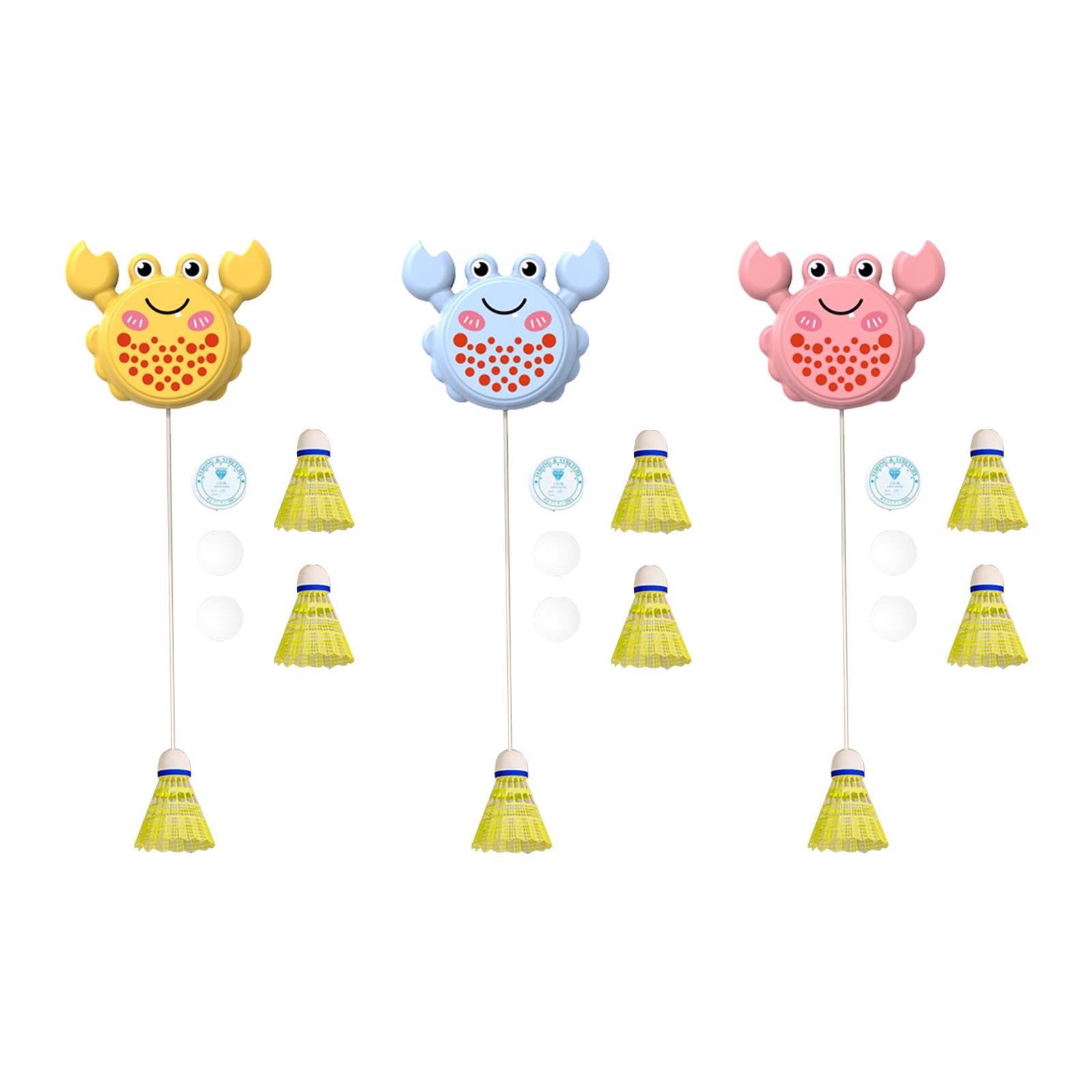 Hanging Badminton Trainer Badminton Training for Game Indoor Playing Workout yellow