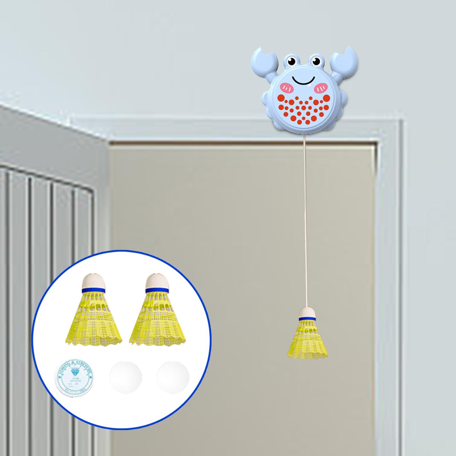 Hanging Badminton Trainer Badminton Training for Game Indoor Playing Workout blue