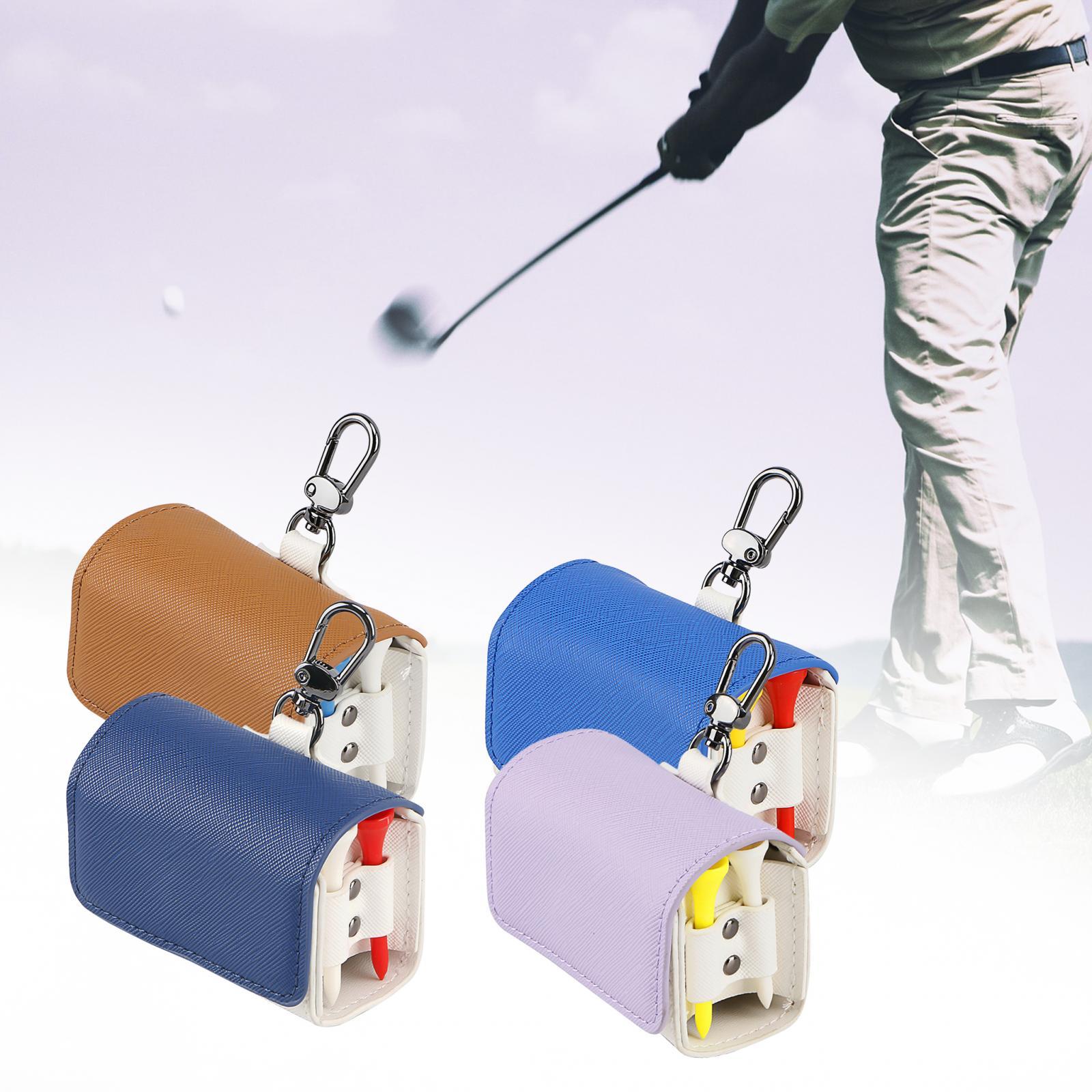 Golf Tee Holder Pouch Golf Ball Collector Container Case Golf Ball Waist Bag Light Blue