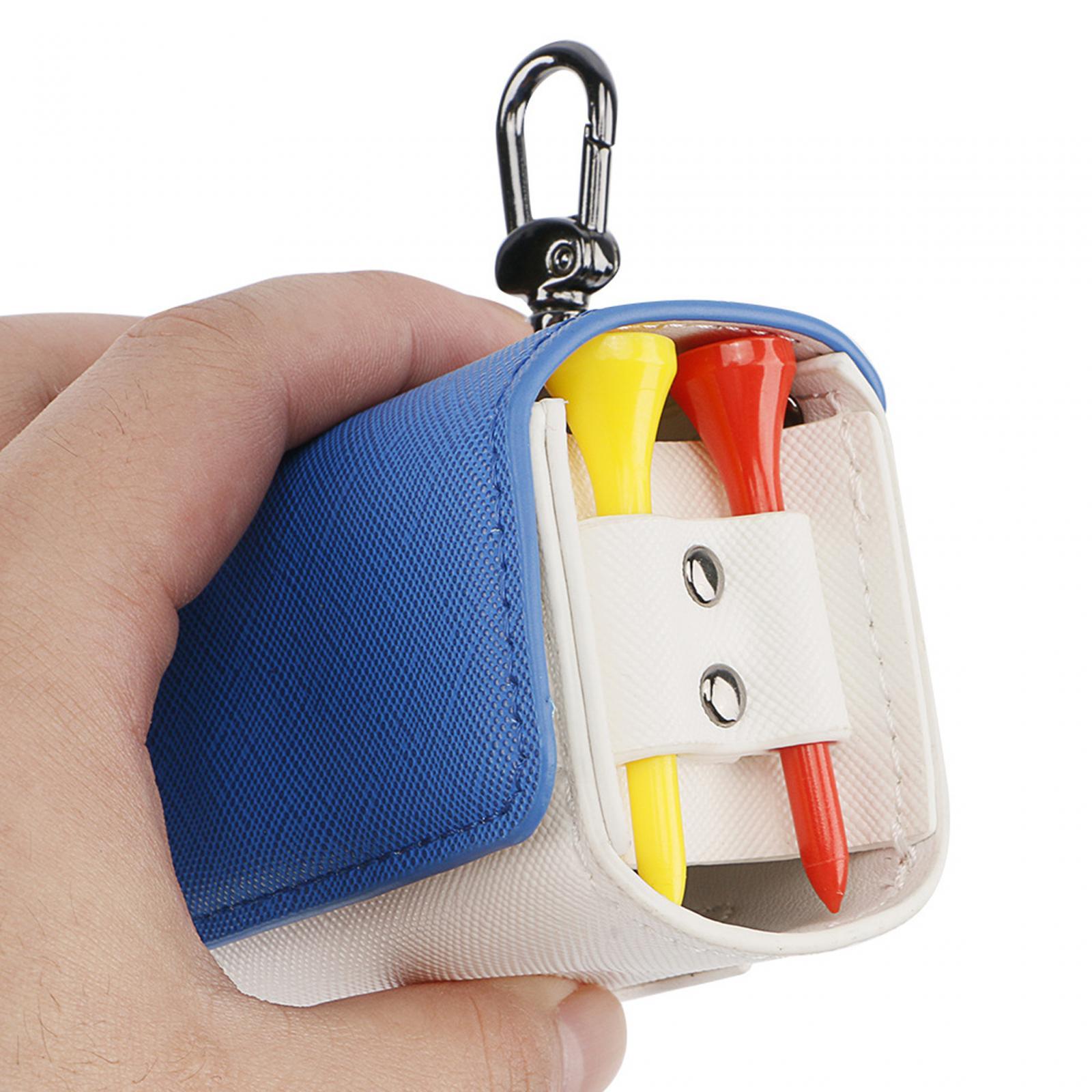 Golf Tee Holder Pouch Golf Ball Collector Container Case Golf Ball Waist Bag Light Blue