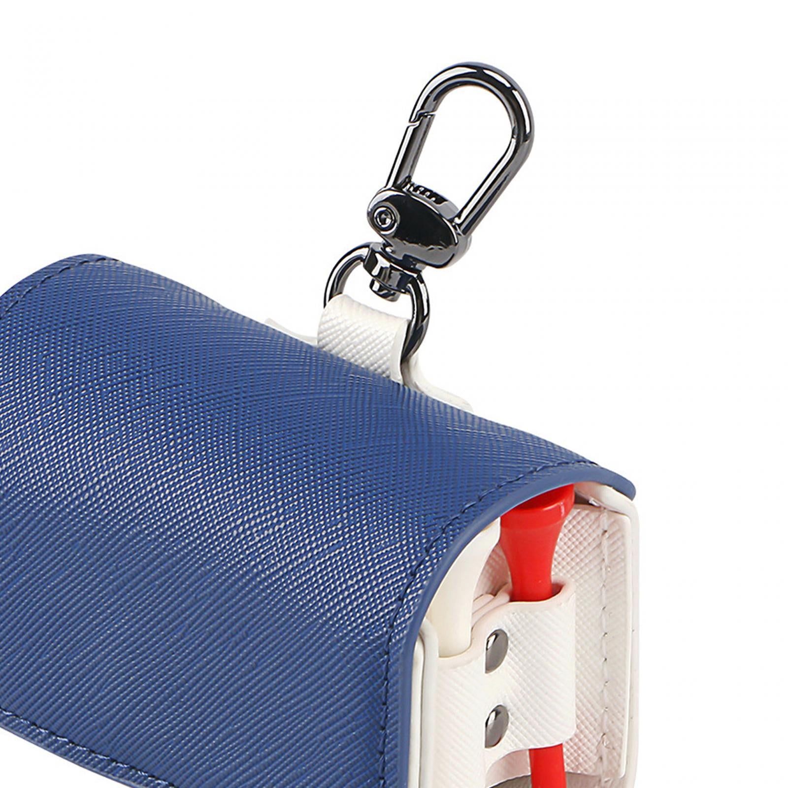 Golf Tee Holder Pouch Golf Ball Collector Container Case Golf Ball Waist Bag Dark Blue