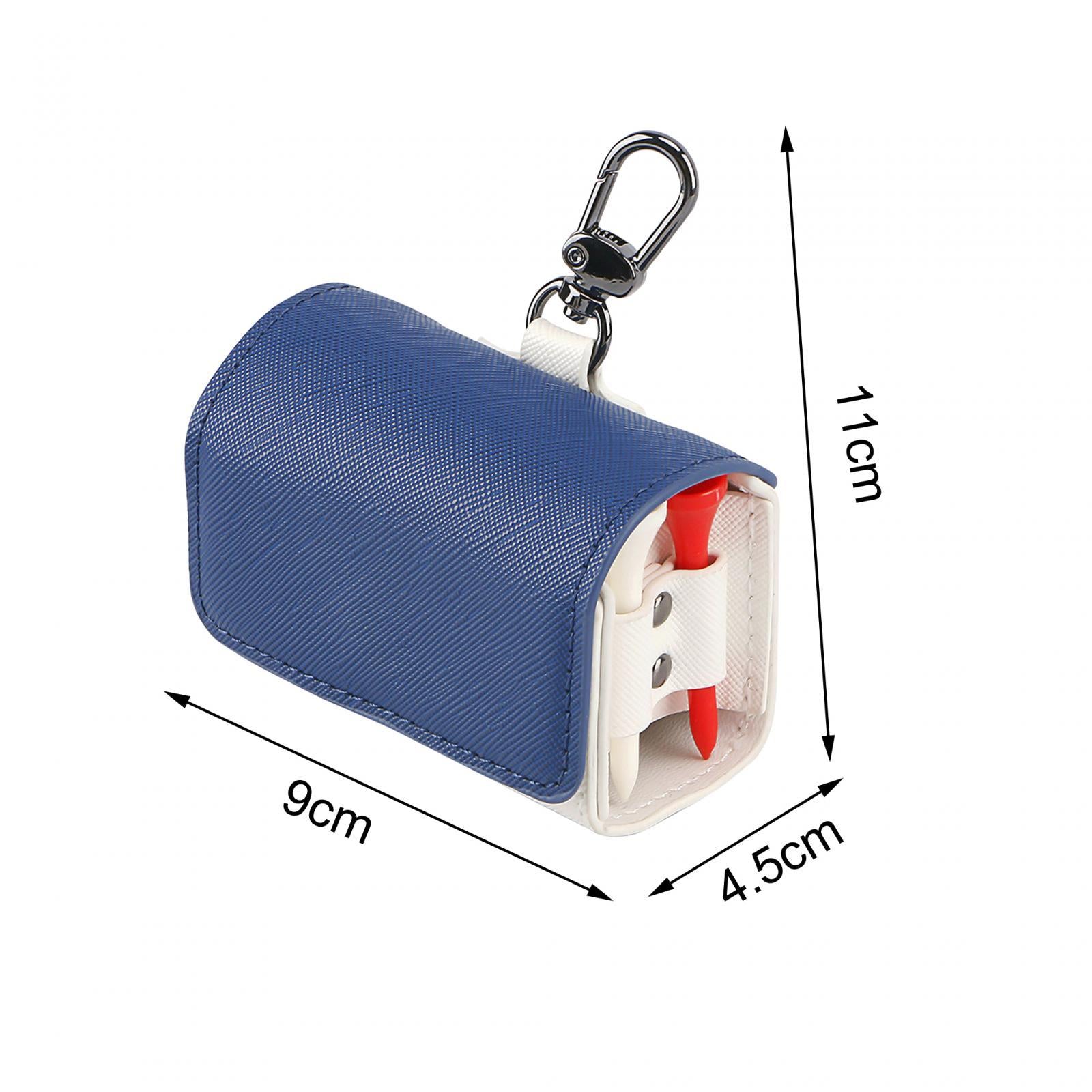 Golf Tee Holder Pouch Golf Ball Collector Container Case Golf Ball Waist Bag Dark Blue