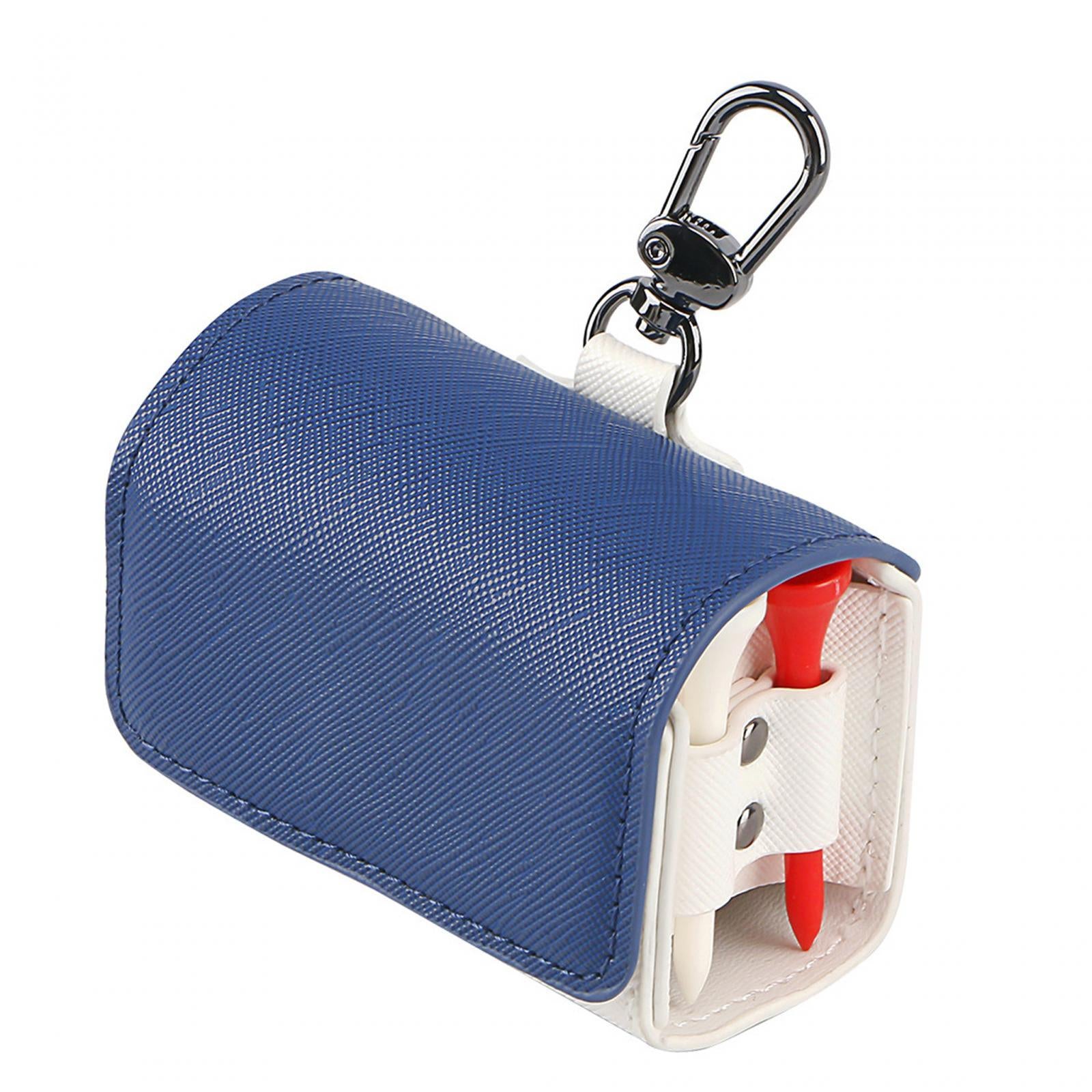 Golf Tee Holder Pouch Golf Ball Collector Container Case Golf Ball Waist Bag Dark Blue