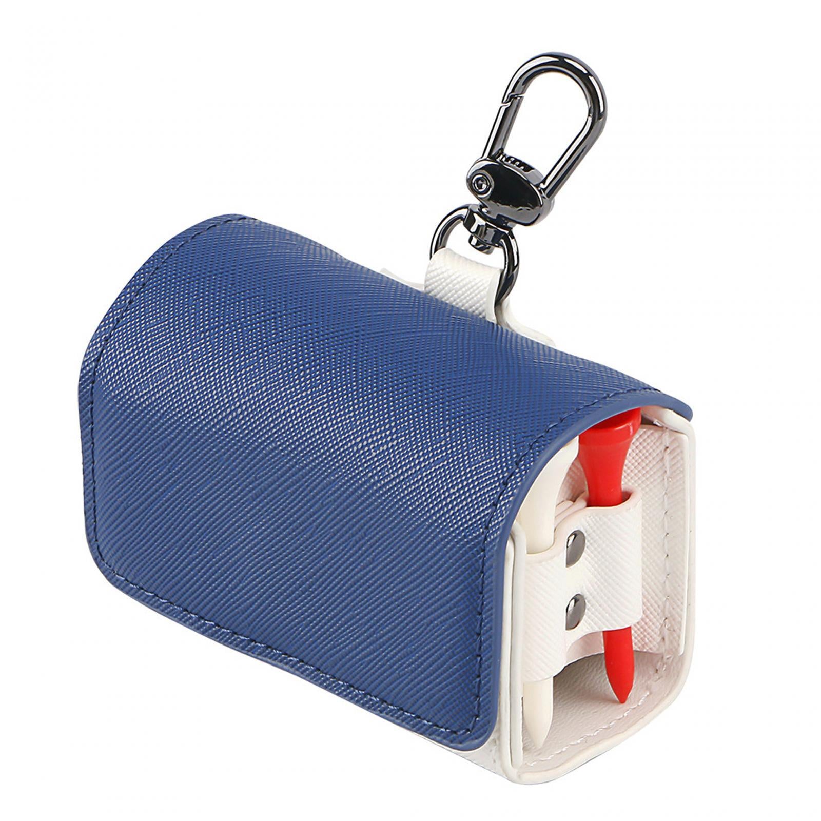 Golf Tee Holder Pouch Golf Ball Collector Container Case Golf Ball Waist Bag Dark Blue