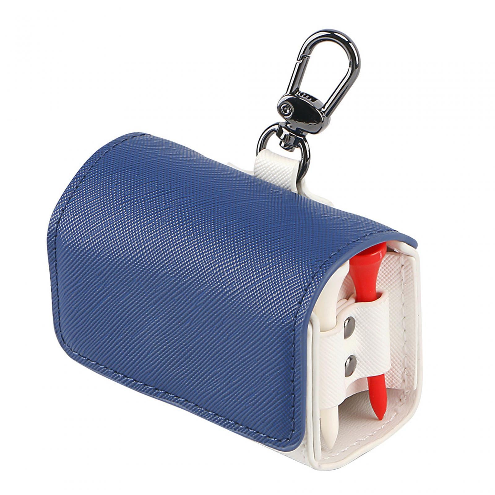 Golf Tee Holder Pouch Golf Ball Collector Container Case Golf Ball Waist Bag Dark Blue