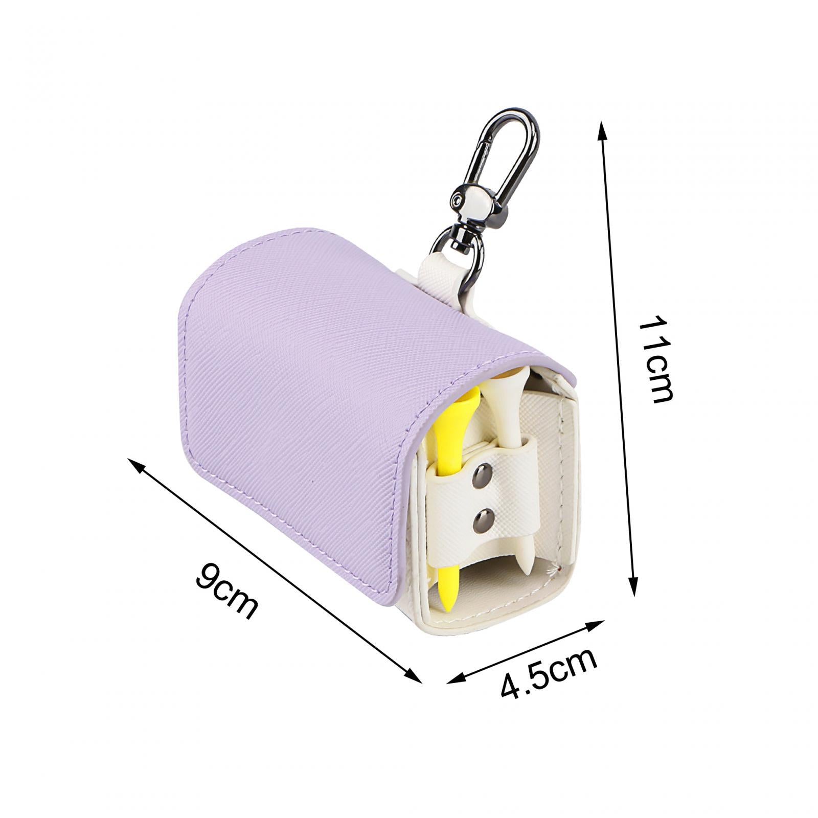 Golf Tee Holder Pouch Golf Ball Collector Container Case Golf Ball Waist Bag Purple