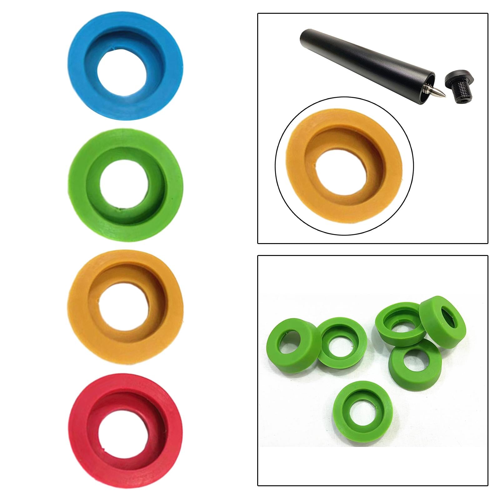2xBilliard Cue Bottom Practical Durable Portable Spare Part Pool Cue Block End Blue