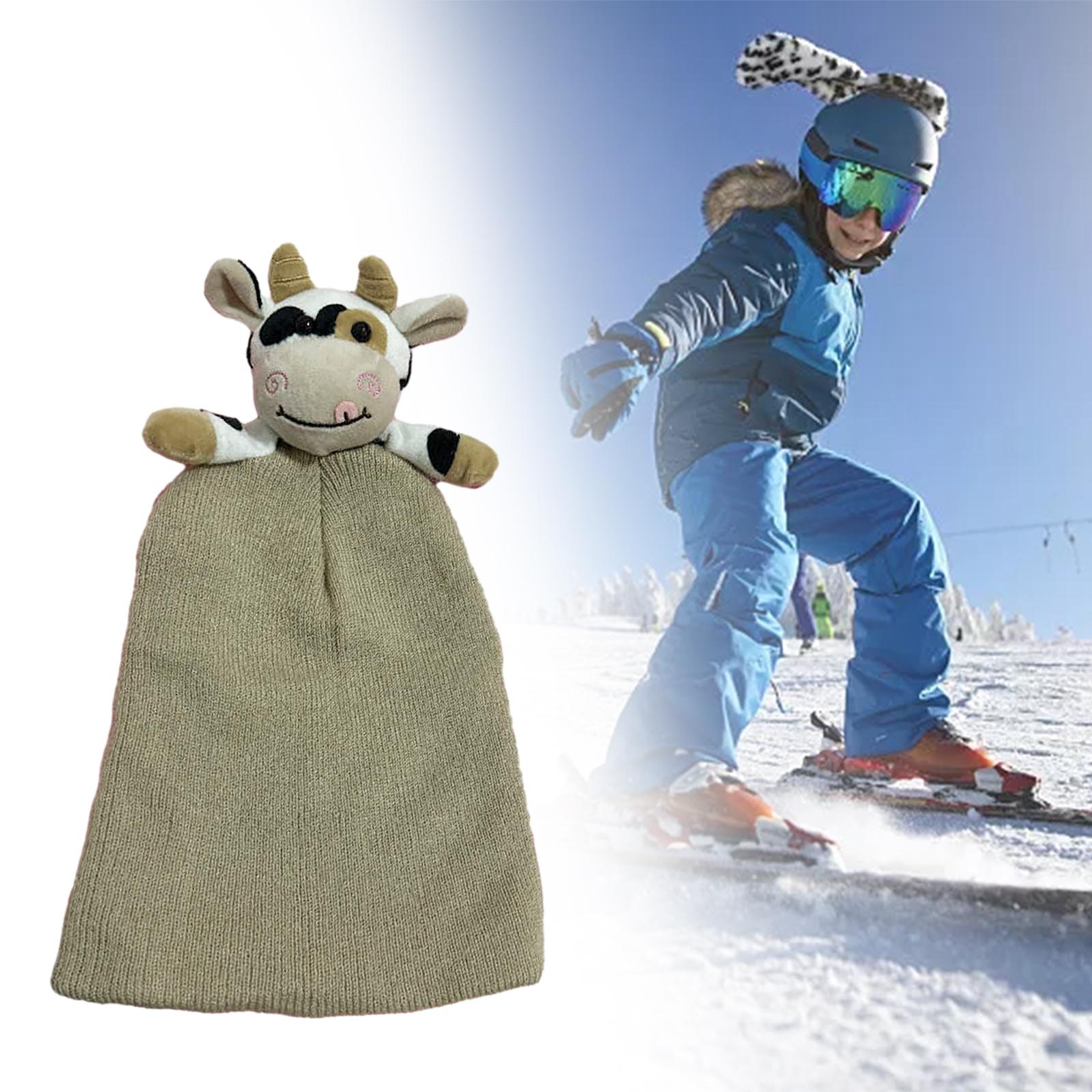 Snow Ski Helmet Cover Snowboard Holiday Gifts Cartoon Cute Knitted Cap Decor