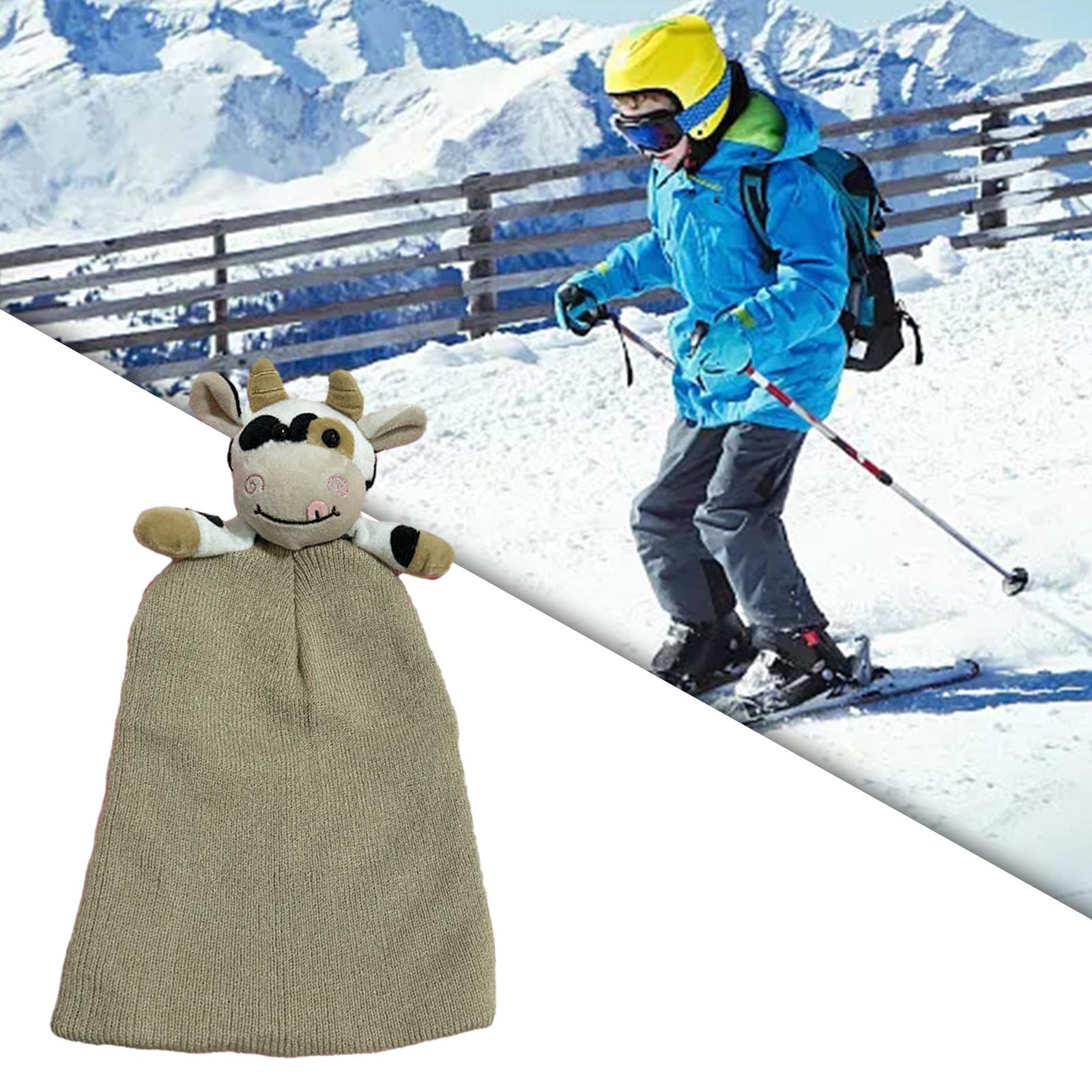 Snow Ski Helmet Cover Snowboard Holiday Gifts Cartoon Cute Knitted Cap Decor