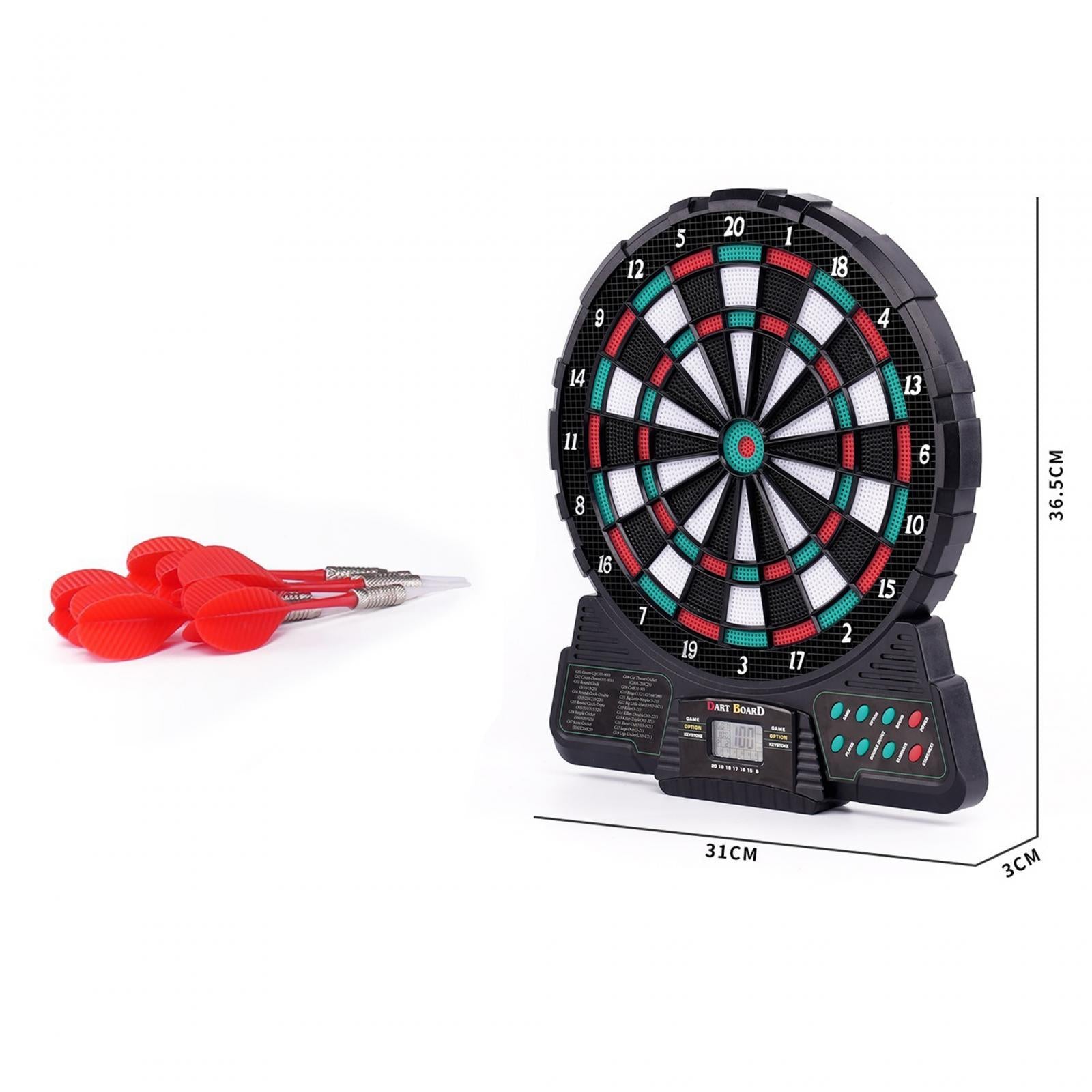 Electronic Dartboard Set Auto Scoring English Voice Broadcast Darts Included