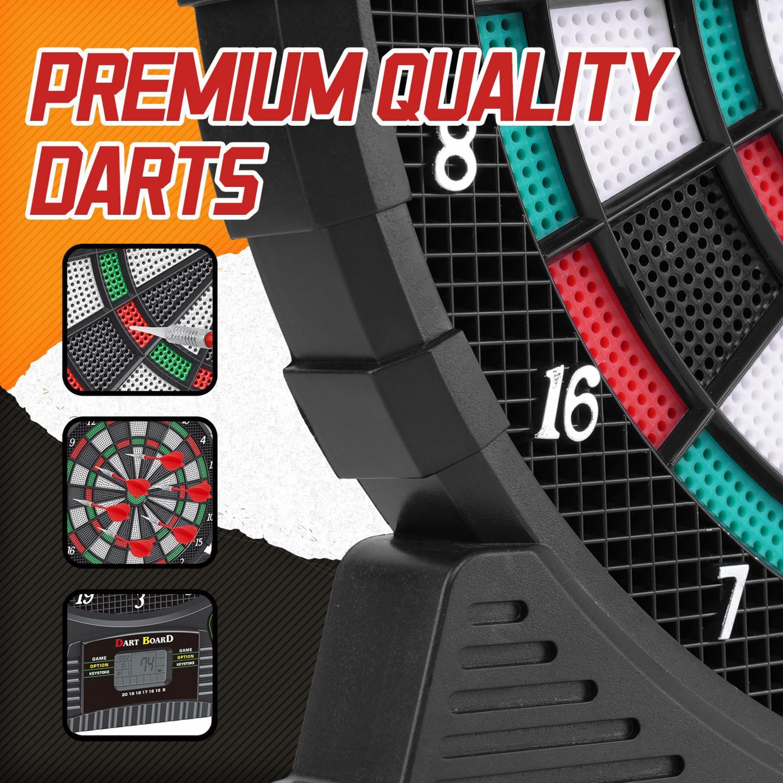 Electronic Dartboard Set Auto Scoring English Voice Broadcast Darts Included