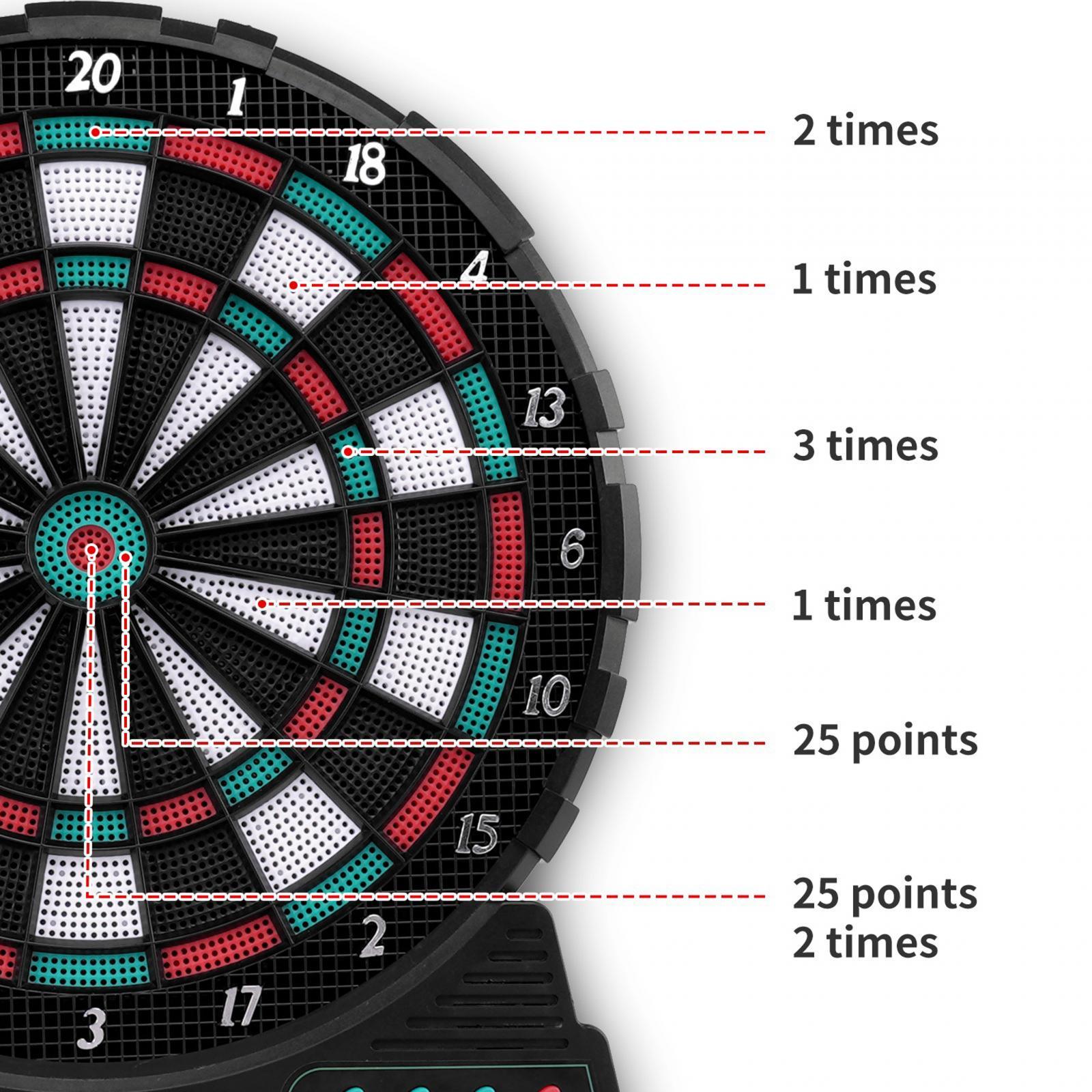 Electronic Dartboard Set Auto Scoring English Voice Broadcast Darts Included