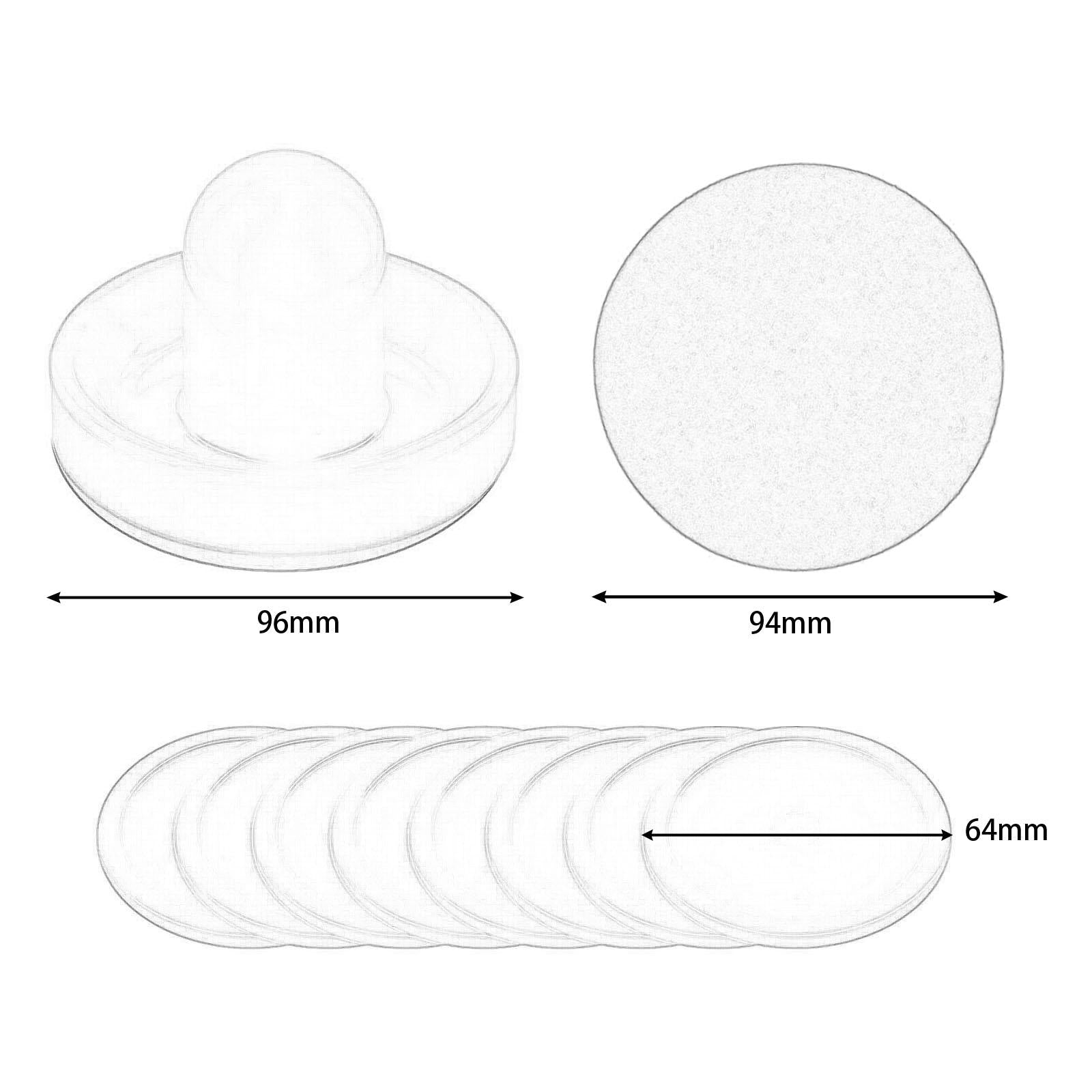 4 Colors Air Hockey Pushers and 8 Pucks 2.5 inch Air Hockey Pucks for Family