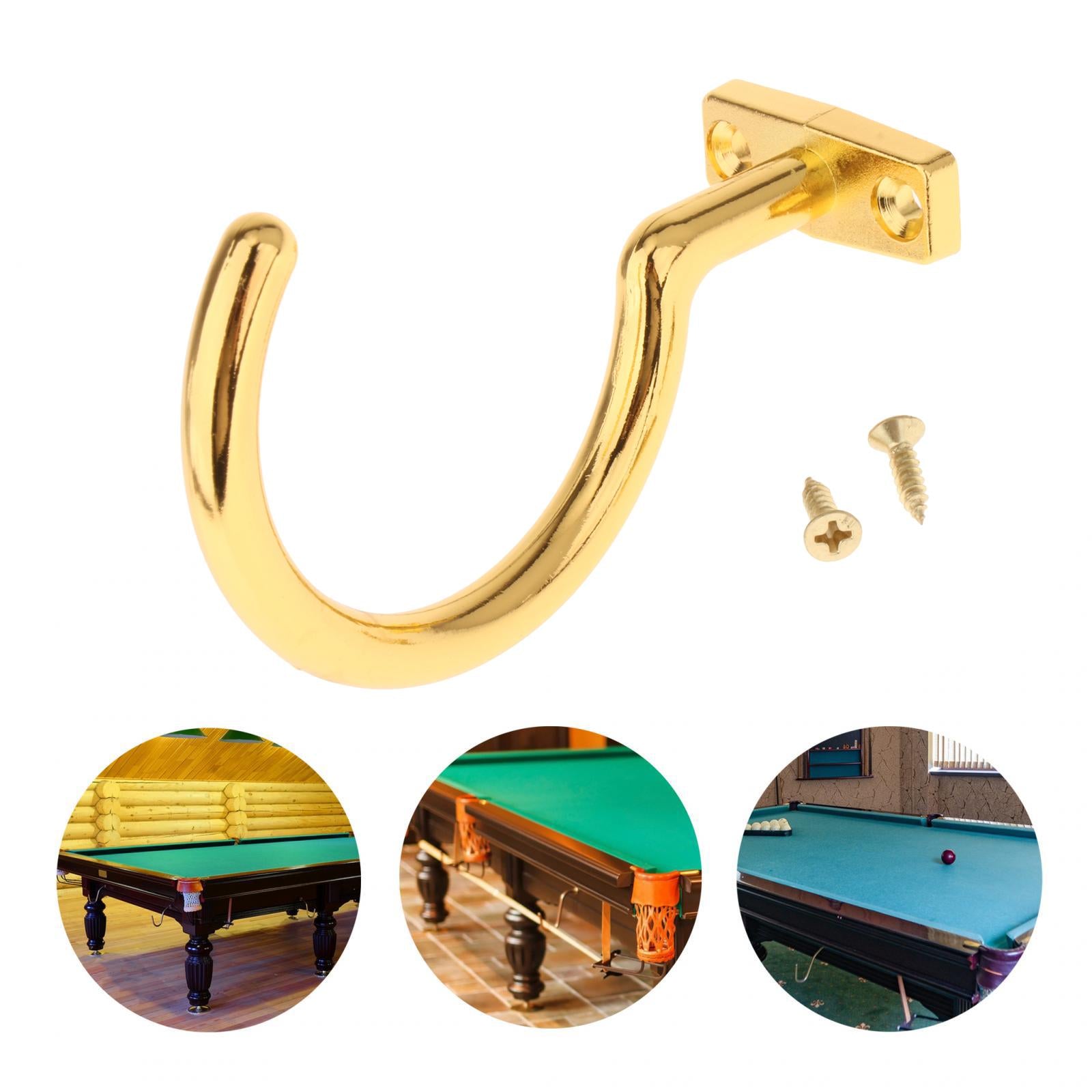 Snooker Billiard Table Board Cue Hook Gold Metal Holder Bridge Rod Pool Hook