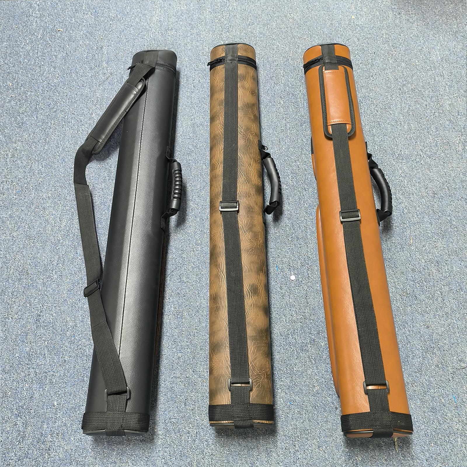 Pool Cue Case PU Leather Snooker Club Organizing Pouch Billiard Pool Cue Bag