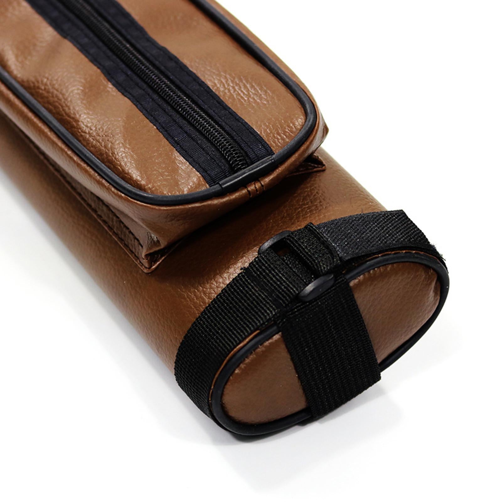 Pool Cue Case PU Leather Snooker Club Organizing Pouch Billiard Pool Cue Bag
