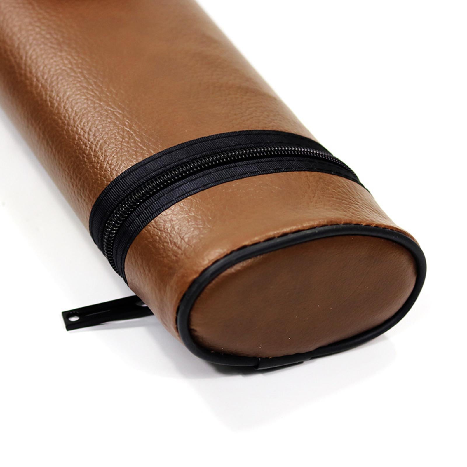 Pool Cue Case PU Leather Snooker Club Organizing Pouch Billiard Pool Cue Bag