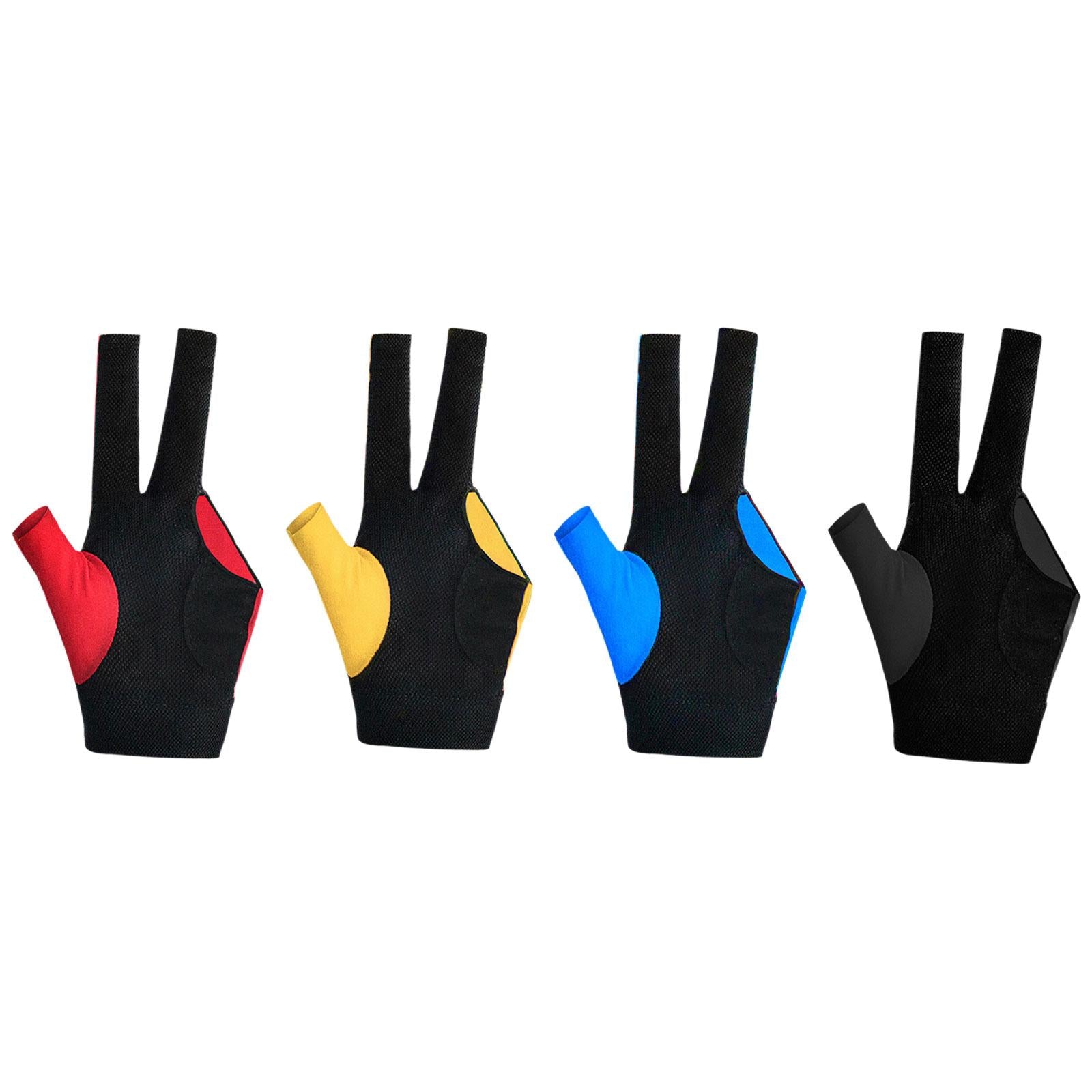 3 Fingers Billiard Glove Breathable Elastic Glove for Indoor Practice Adults Red