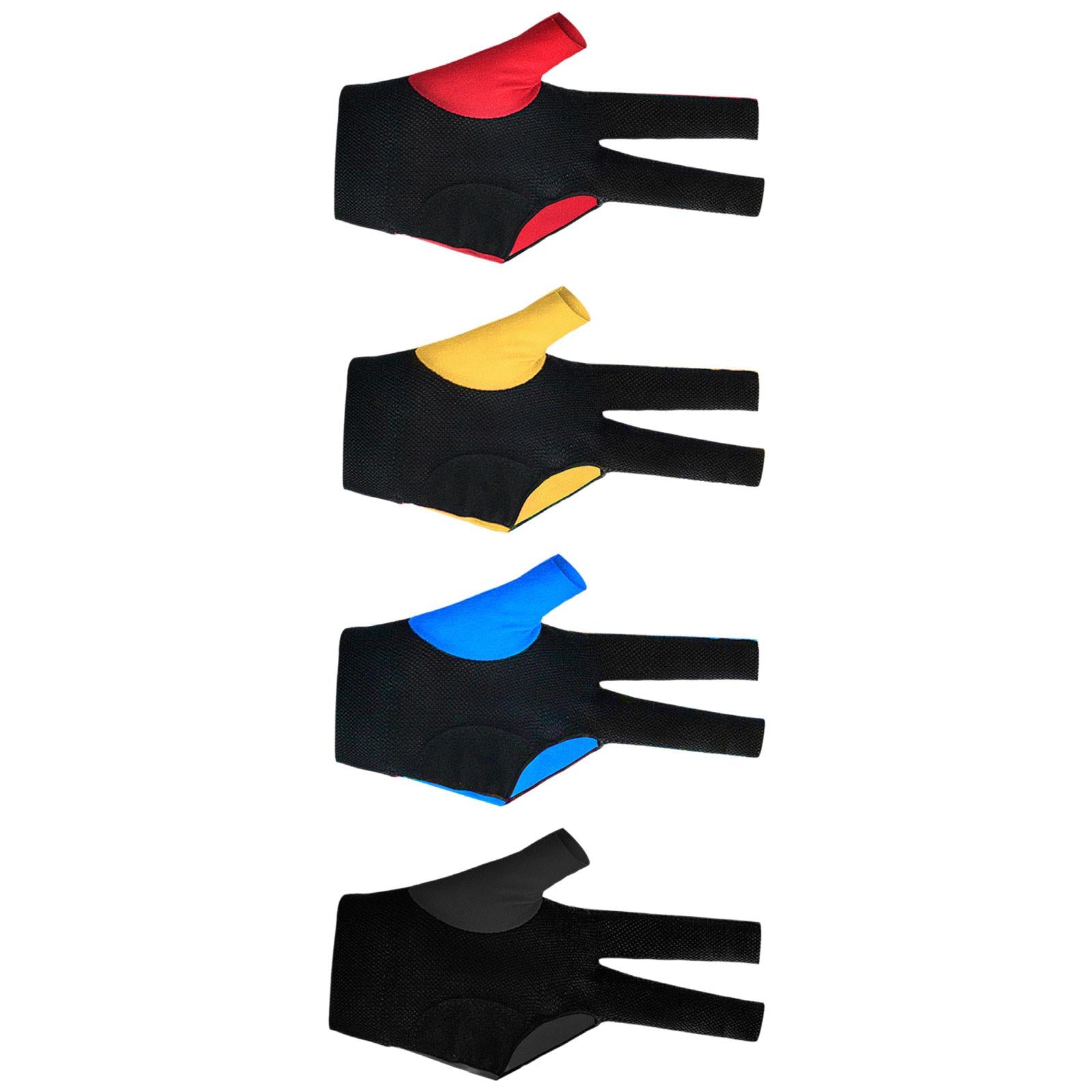 3 Fingers Billiard Glove Breathable Elastic Glove for Indoor Practice Adults Red