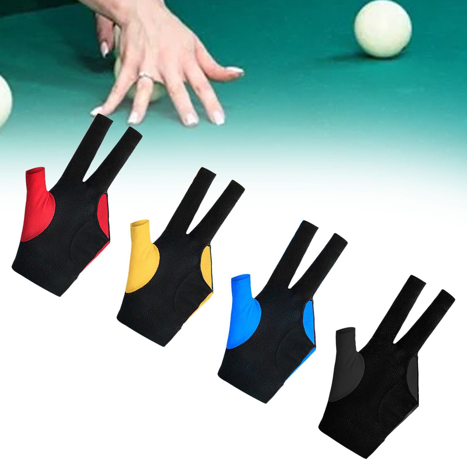 3 Fingers Billiard Glove Breathable Elastic Glove for Indoor Practice Adults Red