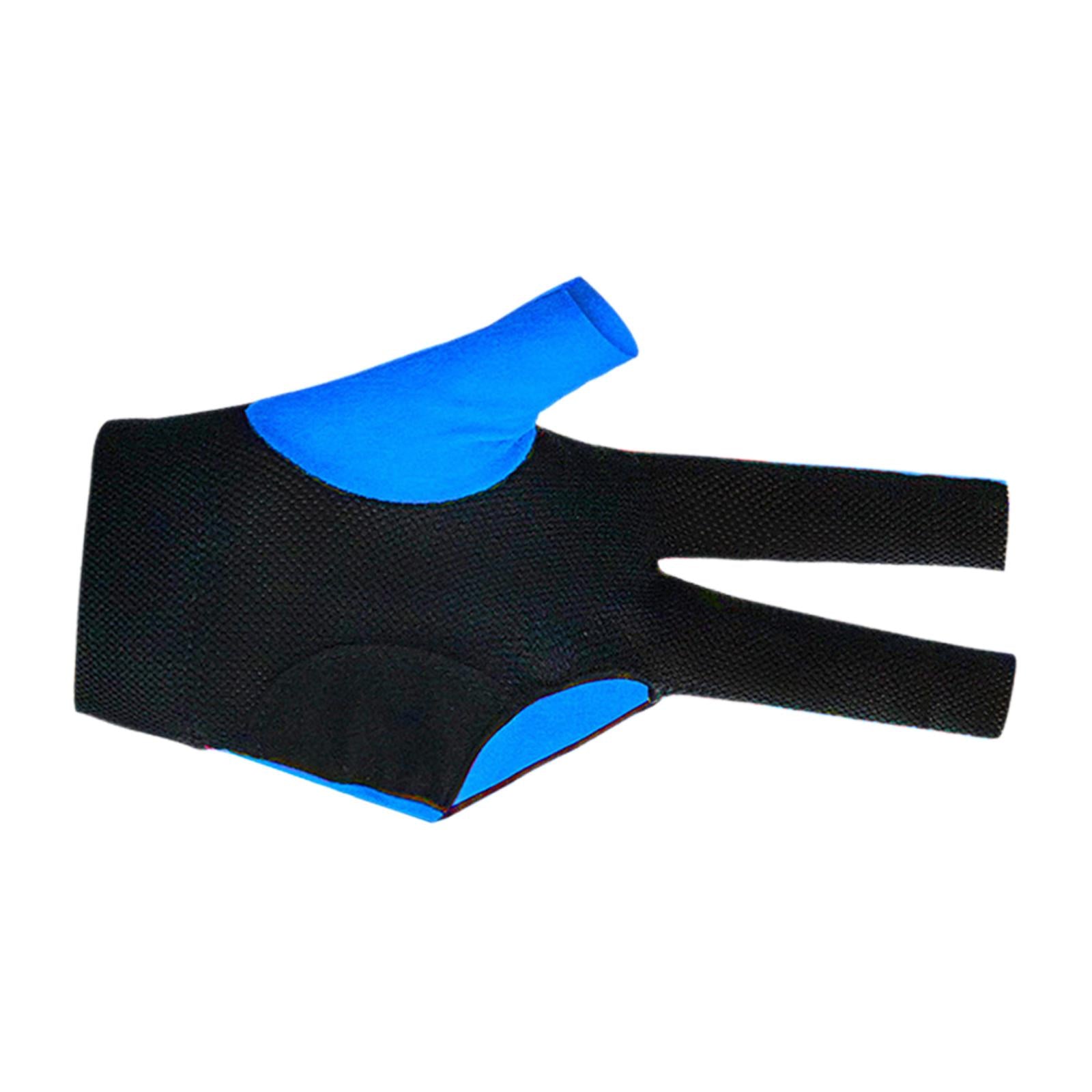 3 Fingers Billiard Glove Breathable Elastic Glove for Indoor Practice Adults Blue