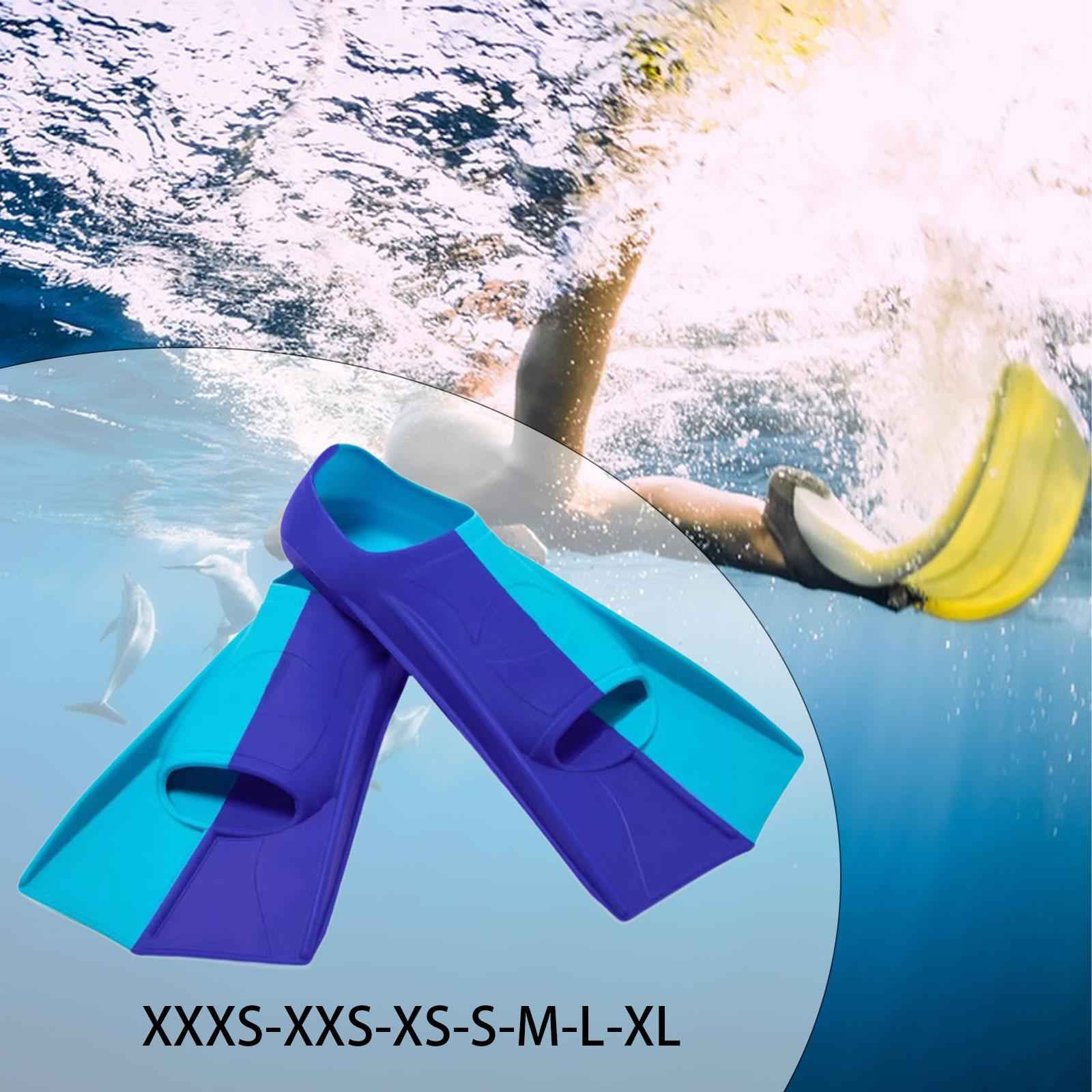 Snorkel Fins Traveling Portable Diving Fins for Beginners Kids Professionals XXXS