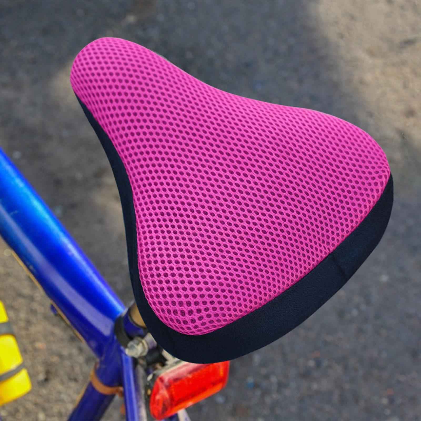 Bike Saddle Cover Soft Bicycle Seat Protective Cover for Men Women Road Bike Rose Red