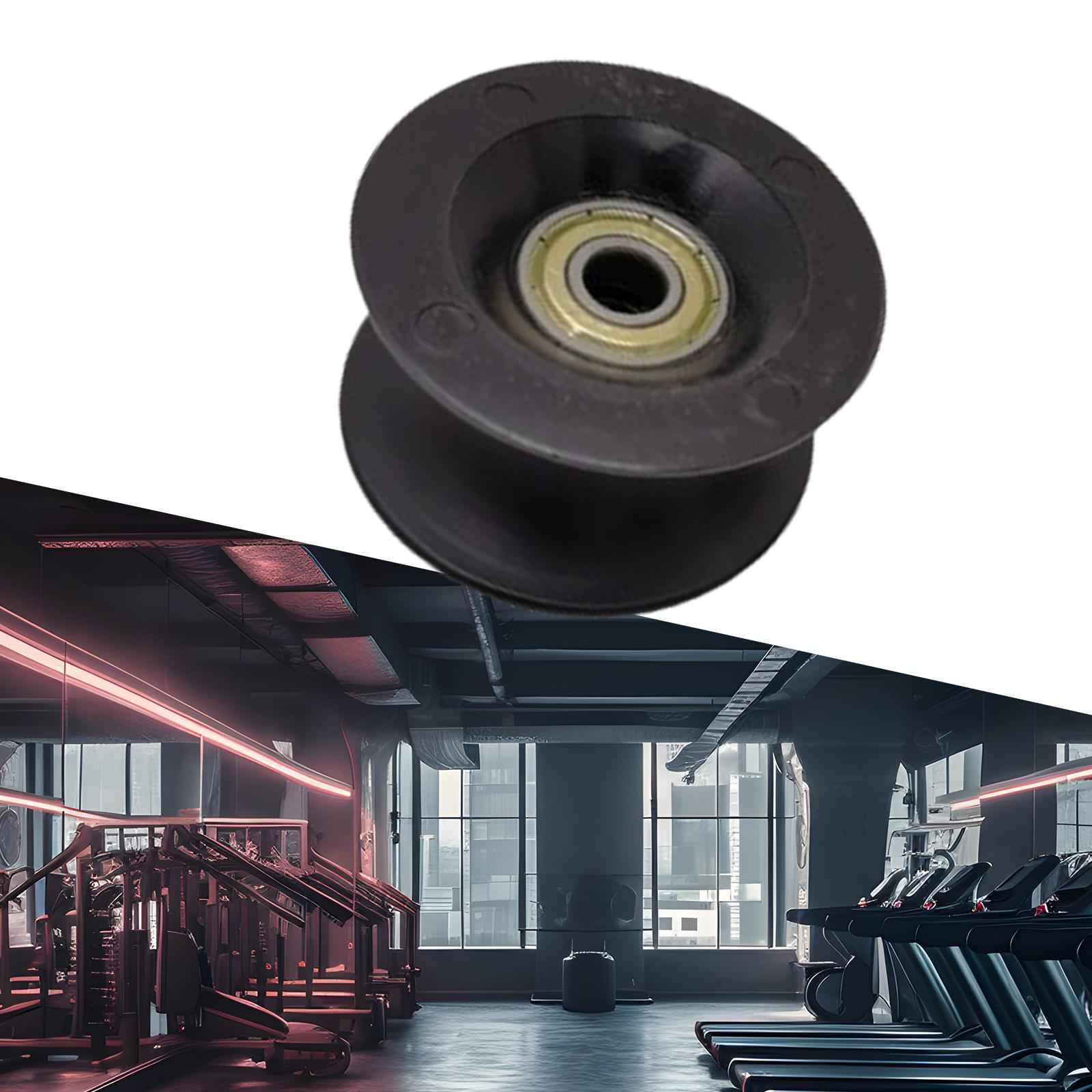 Rowing Machine Bearing Wheel Gym Wheel for Fitness Strength Training Workout Black